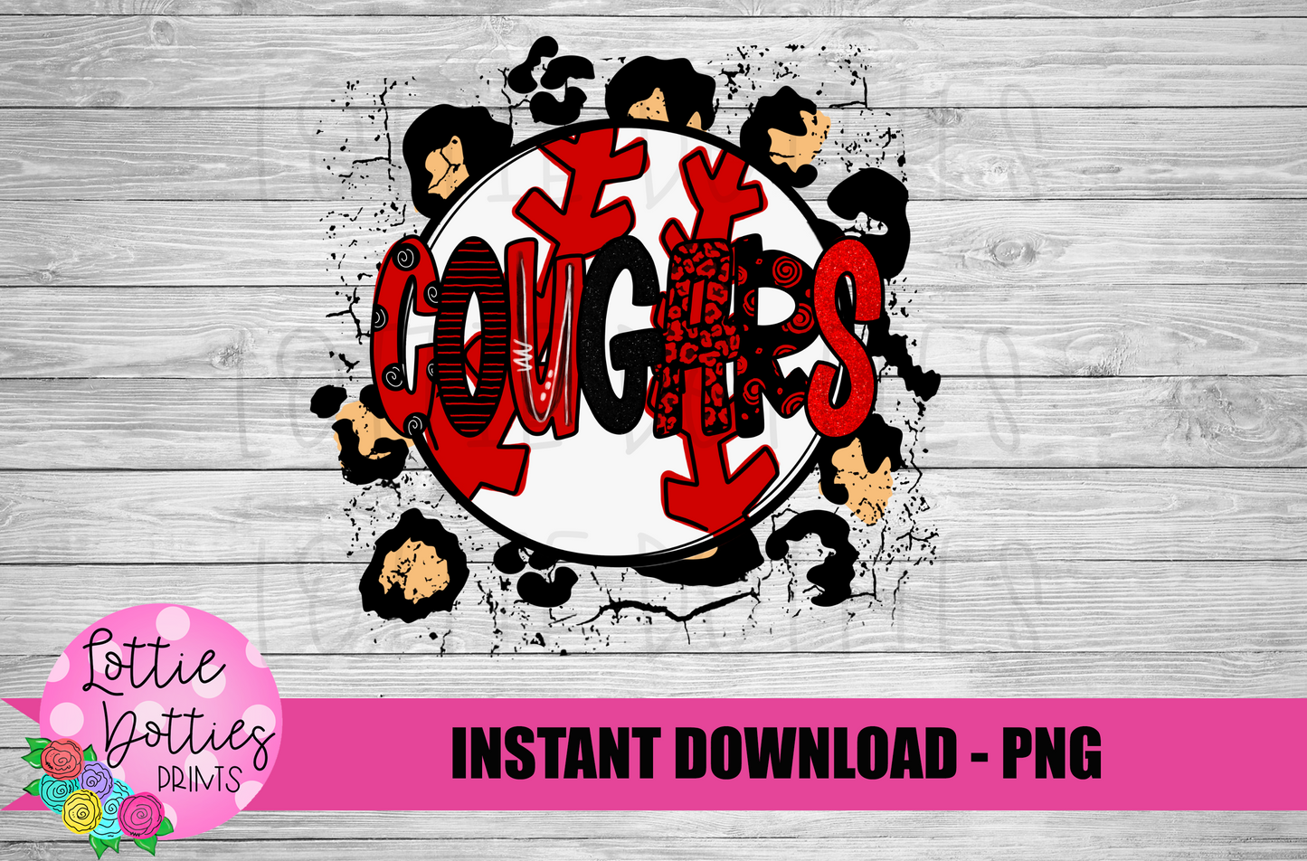 Cougars Baseball Png - Sublimation Design - Cougars Sublimation- Digital Download