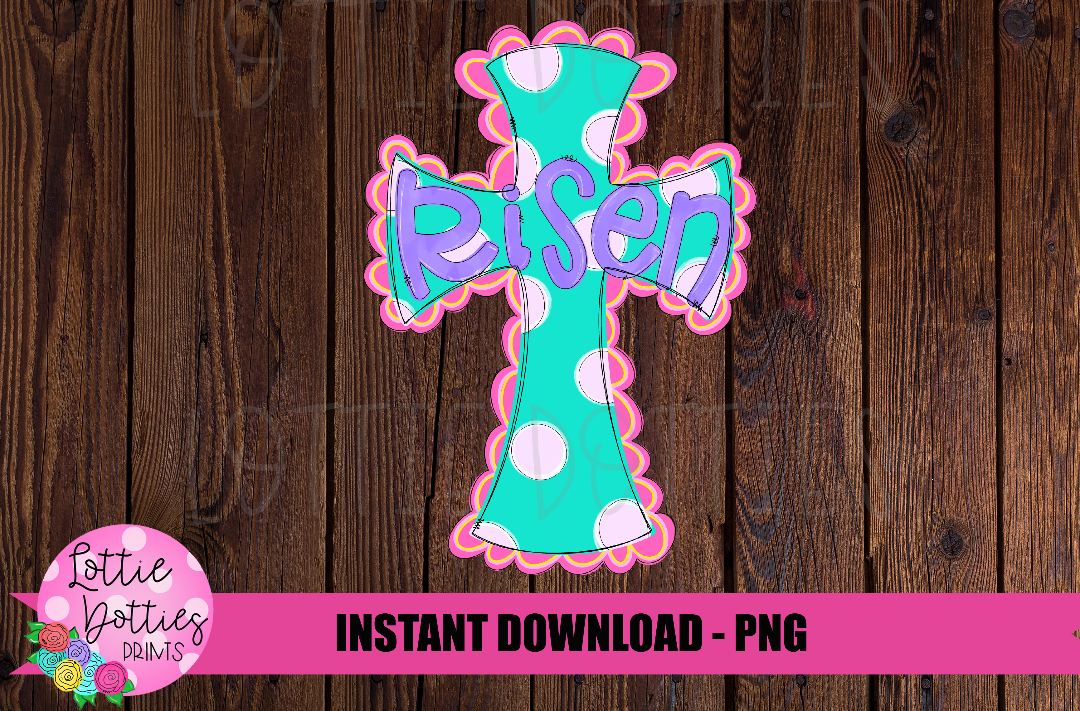 Cross Risen Png - Cross Sublimation Design- Easter Design - Digital Download