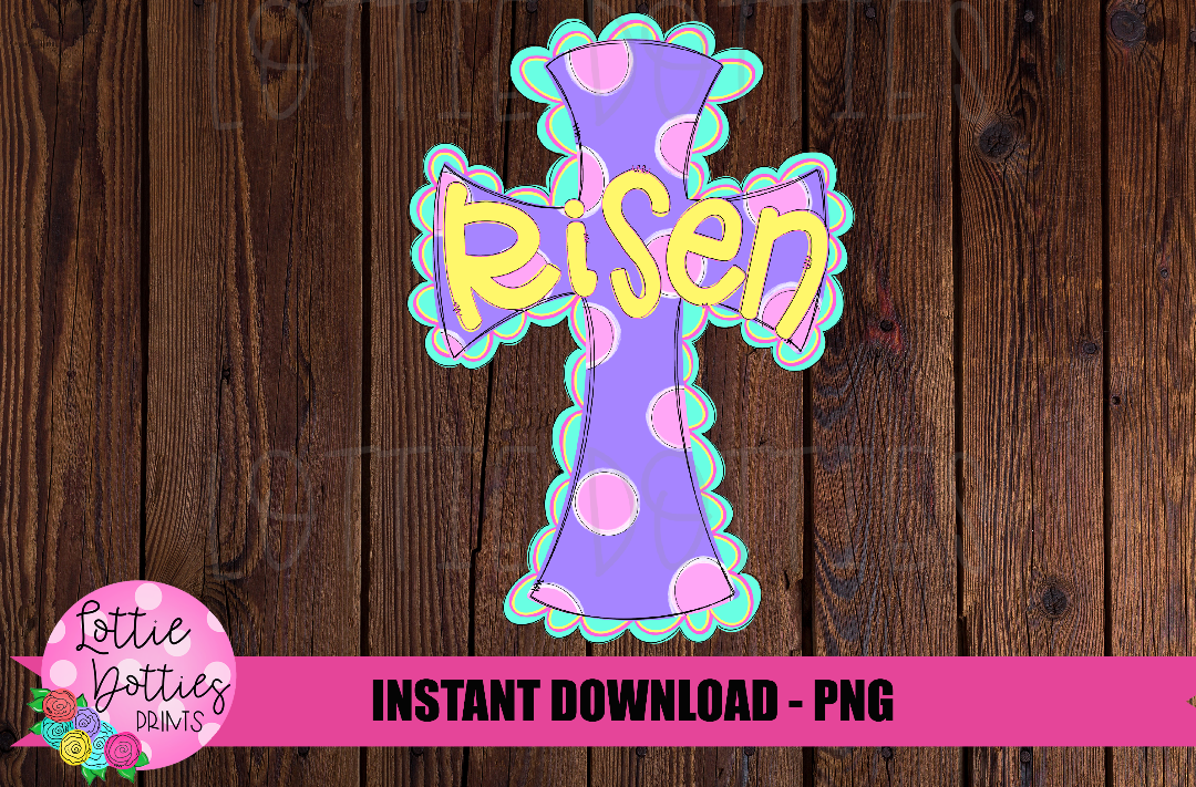 Cross Risen Png - Cross Sublimation Design- Easter Design - Digital Download