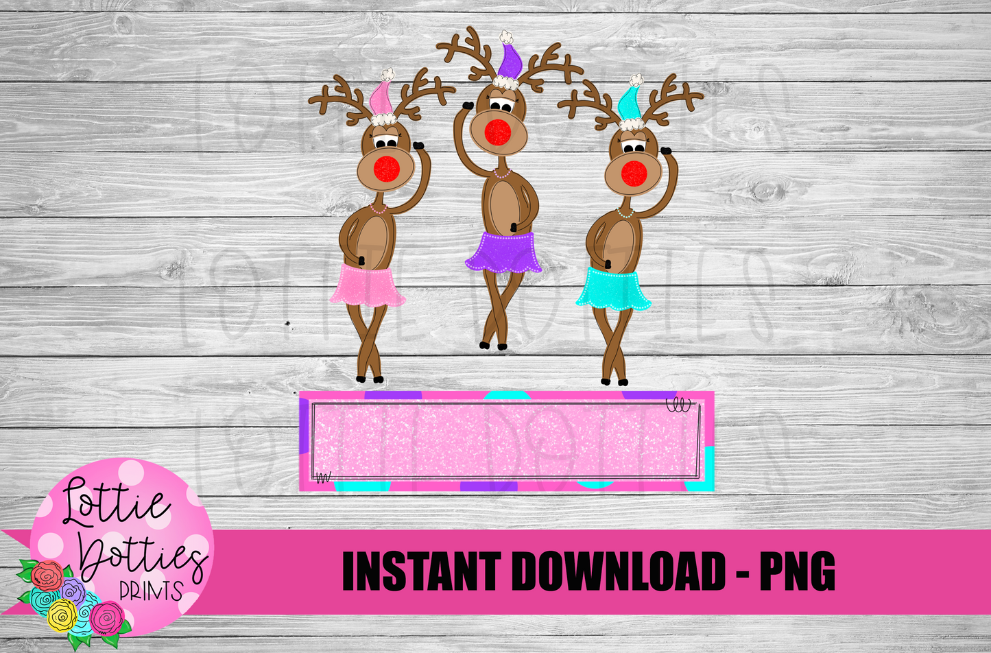 Dancing Reindeer Png - Christmas Sublimation Design- Digital Download