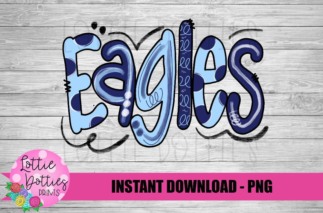 Eagles PNG - Eagles - sublimation design - Digital Download- Navy and Carolina Blue