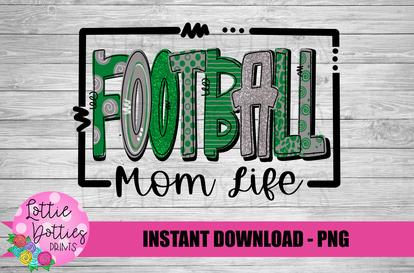 Football Mom Life Sublimation Design - Football Mom - Digital Download