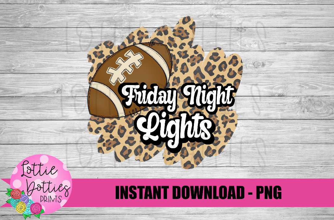 Football Sublimation Design - Leopard - Friday Night Lights - Digital Download