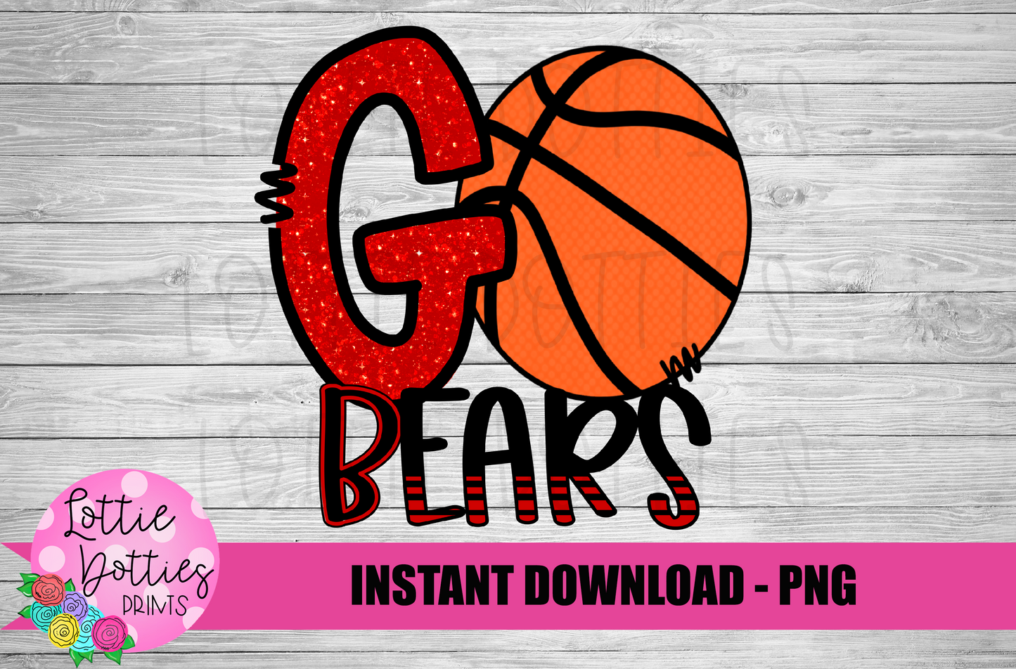 Go Bears PNG - Bears sublimation design - Digital Download