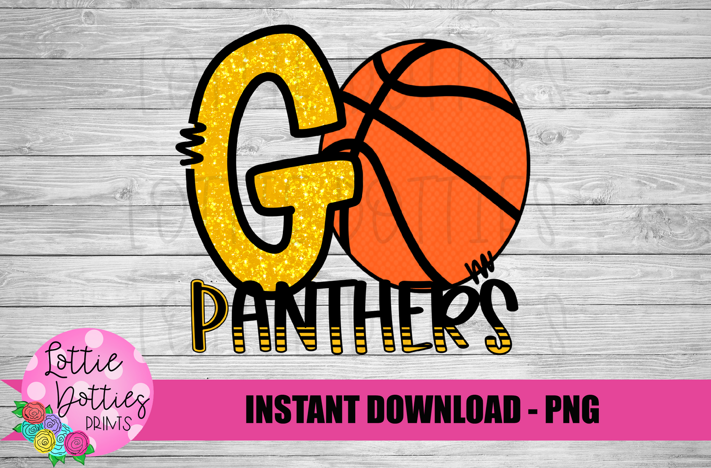 Go Panthers PNG - Basketball - Panthers Sublimation - Digital Download