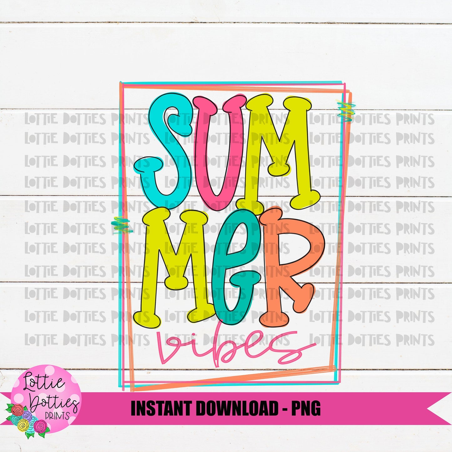 Summer Vibes Png - Summer Vibes Sublimation Design - Instant Download