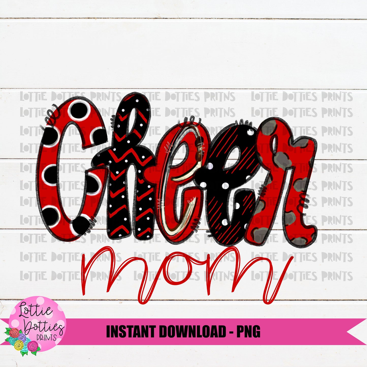 Cheer Mom Png - Cheerleader Sublimation File - Black and Gold - Instant download - Digital Download