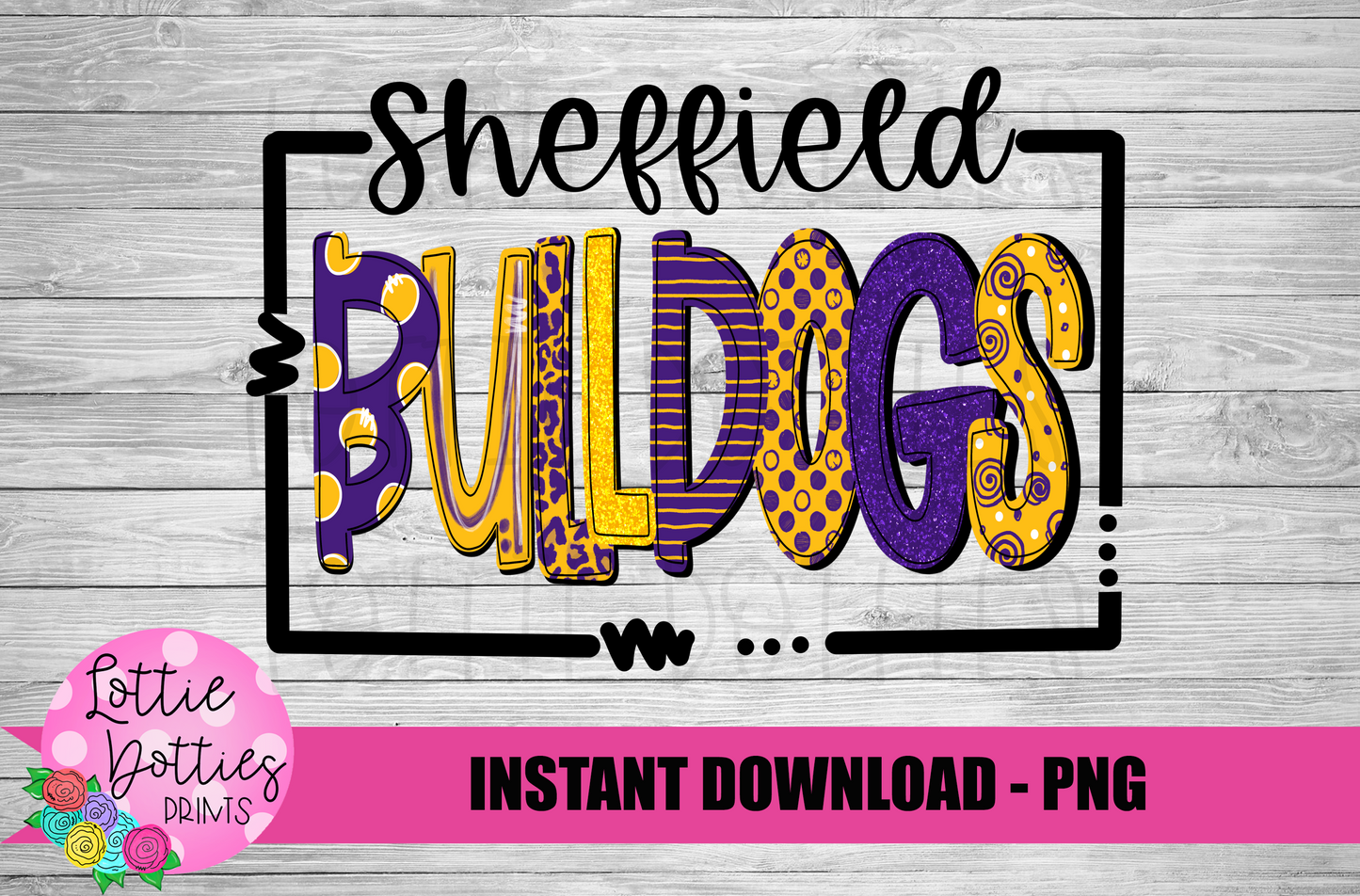 Sheffield Bulldogs PNG - Purple and Gold Bulldogs - sublimation design - Digital Download