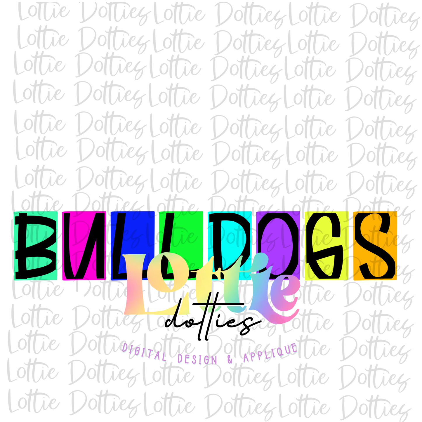 Bulldogs PNG - sublimation design - Digital Download - Neon Box