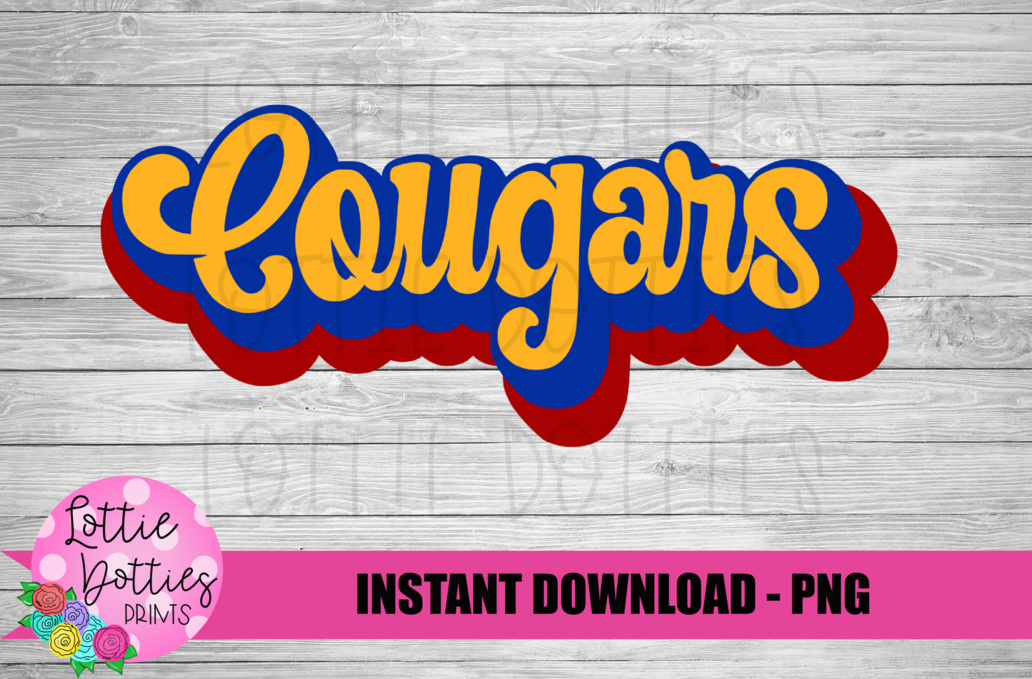 Cougars Png - Sublimation Design - Cougars Sublimation- Digital Download