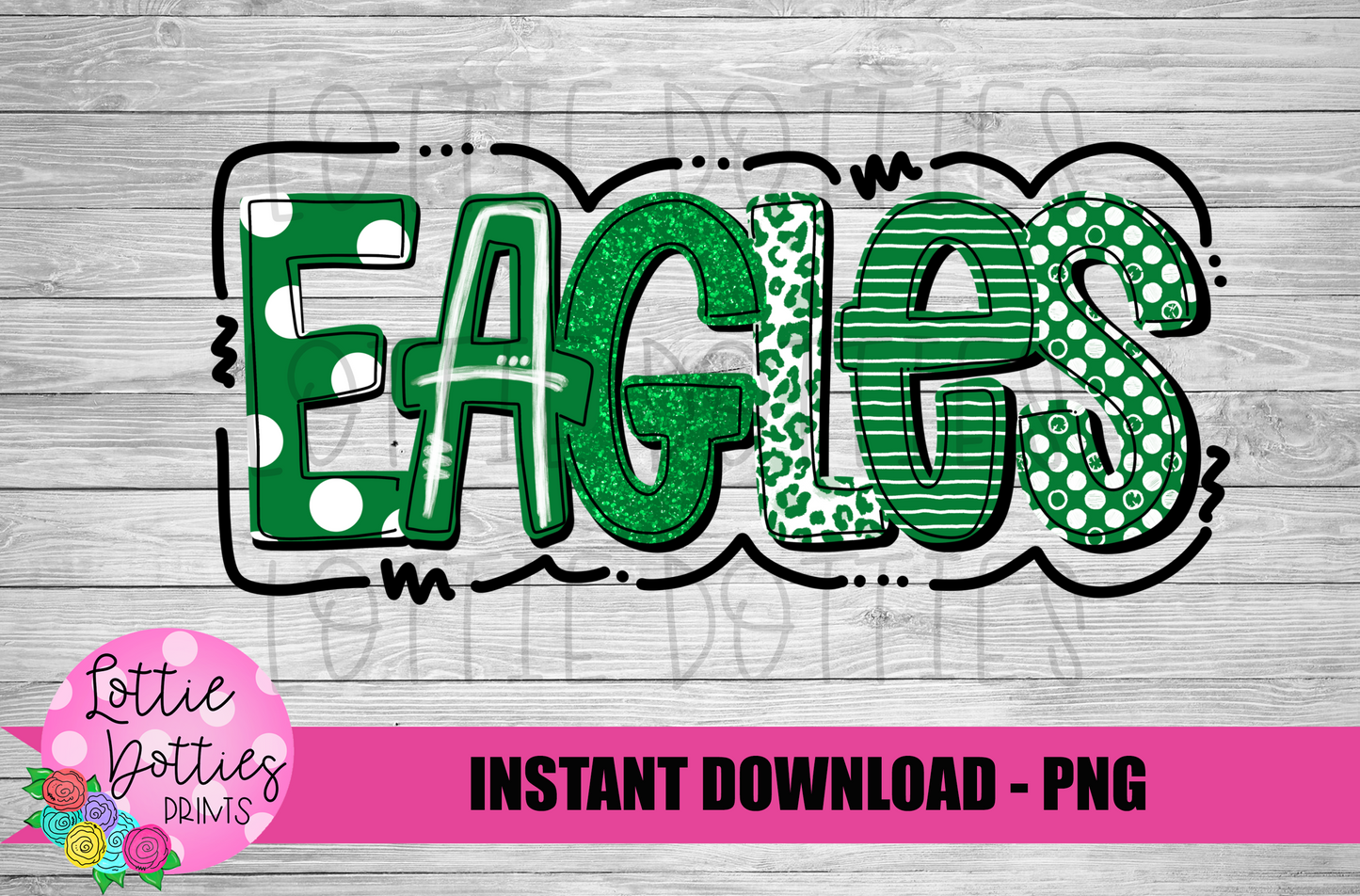 Eagles PNG - Eagles - sublimation design - Digital Download - Green and White