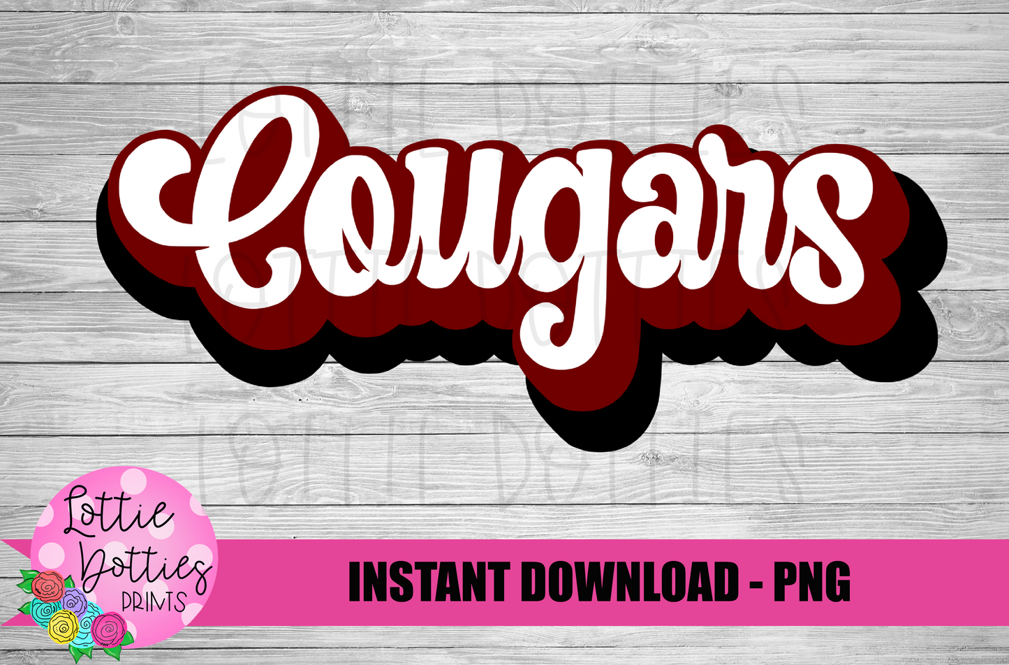 Cougars Png - Sublimation Design - Cougars Sublimation- Digital Download