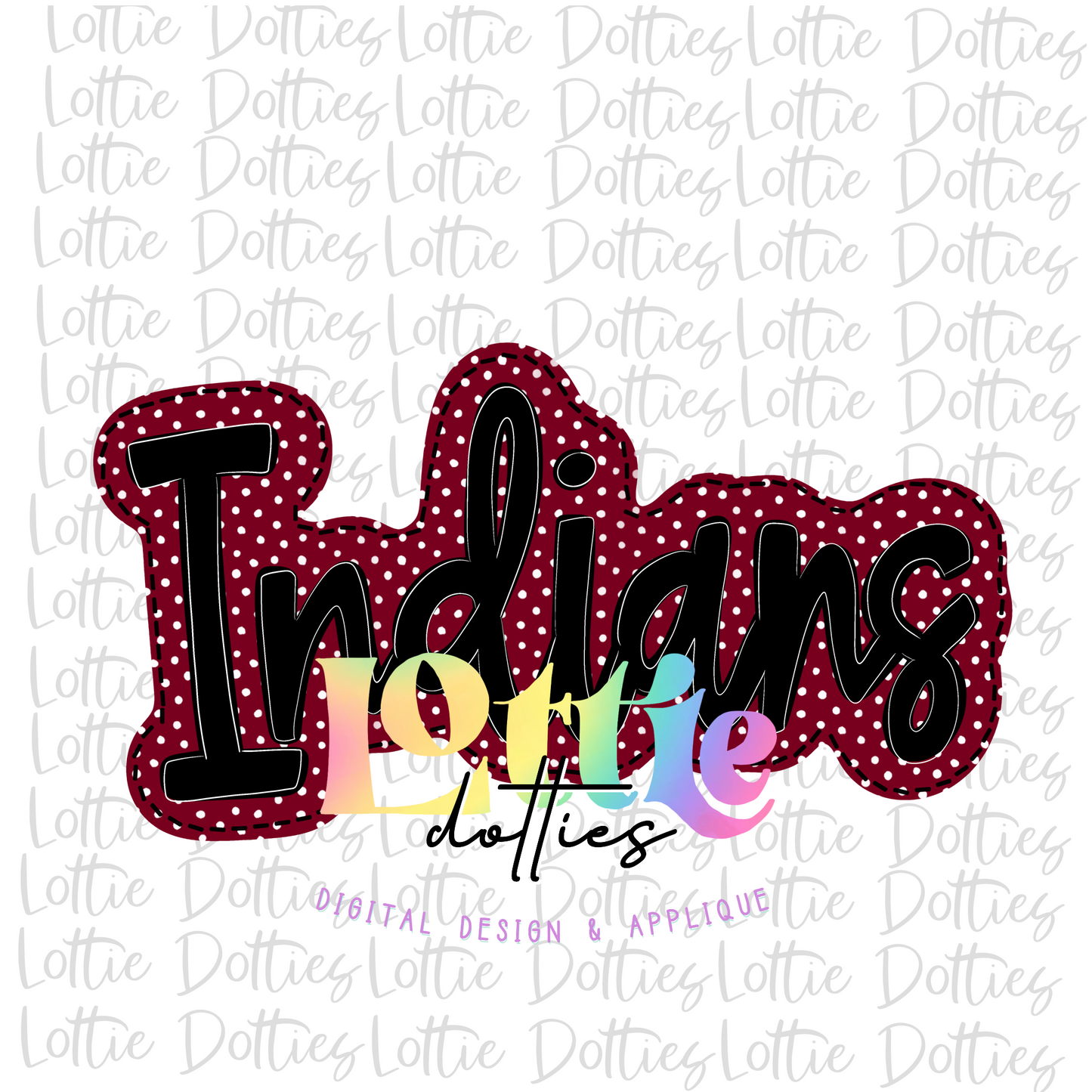Indians PNG - Indians sublimation design - Digital Download - Maroon and Black
