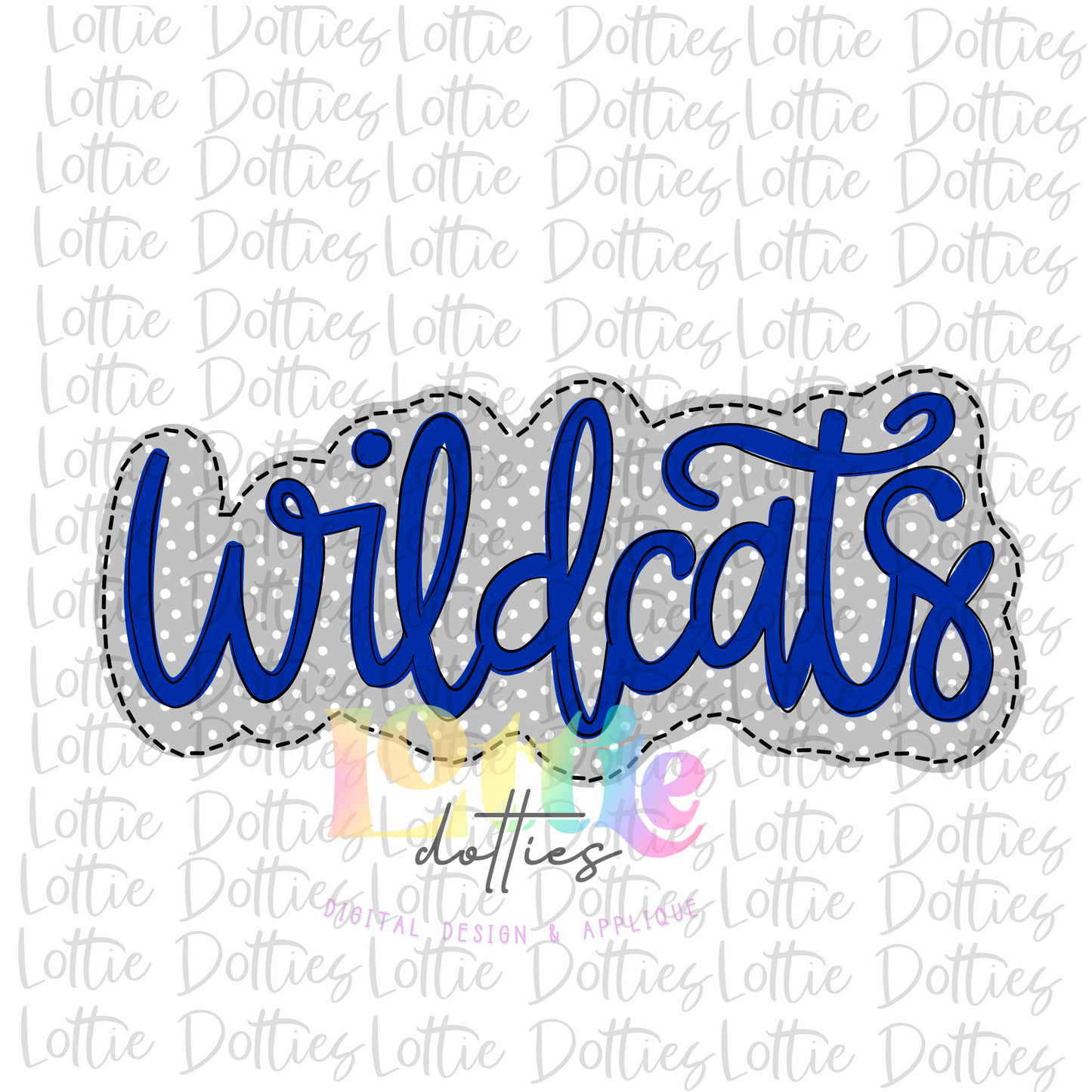 Wildcats Royal and Gray - PNG - sublimation design - Digital Download
