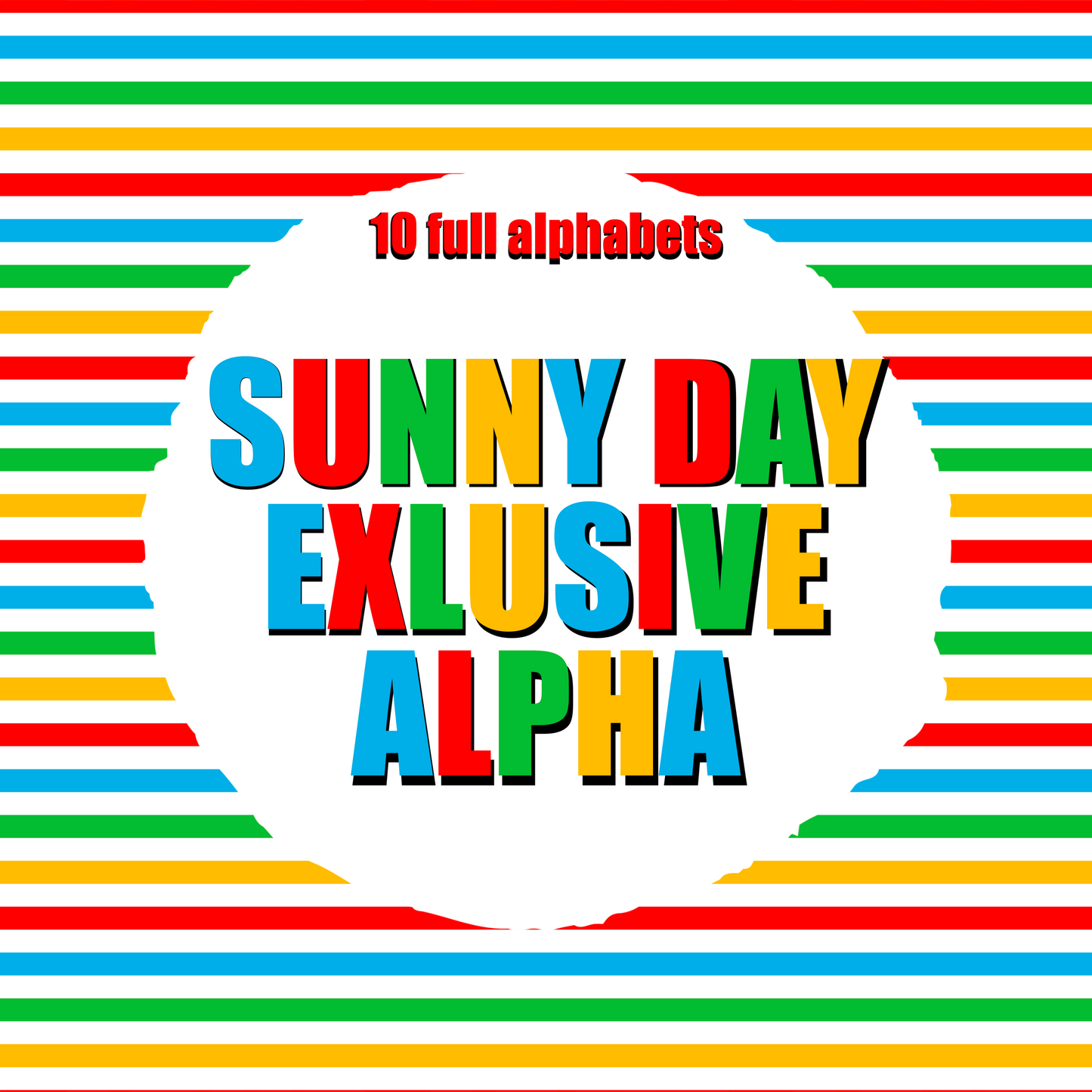Sunny Day Exclusive Alpha - Alpha Pack - Alphabet Clipart - Instant Download - Alpha Pack