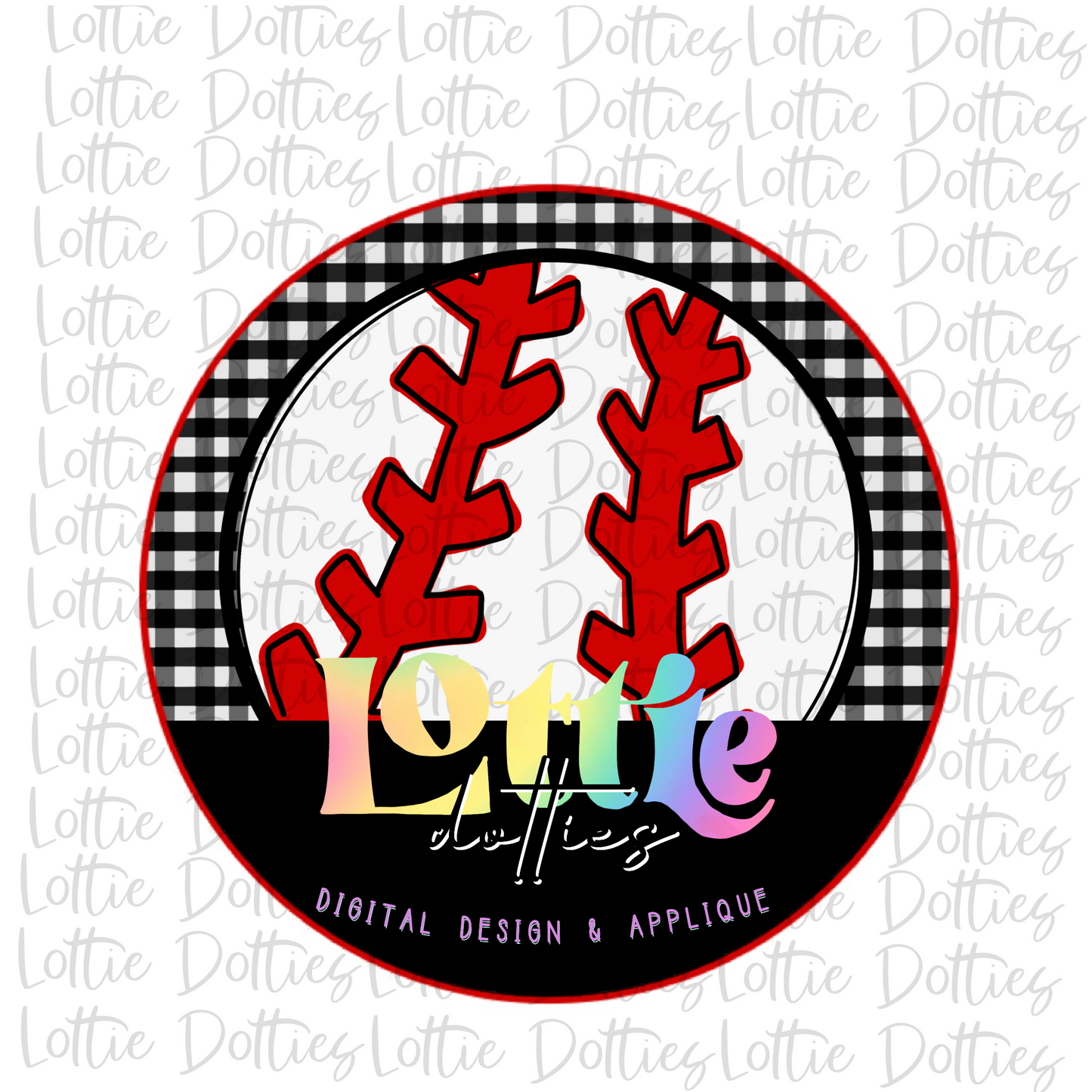 Baseball Circle - PNG - Baseball Sublimation- Digital Download - Black and Red
