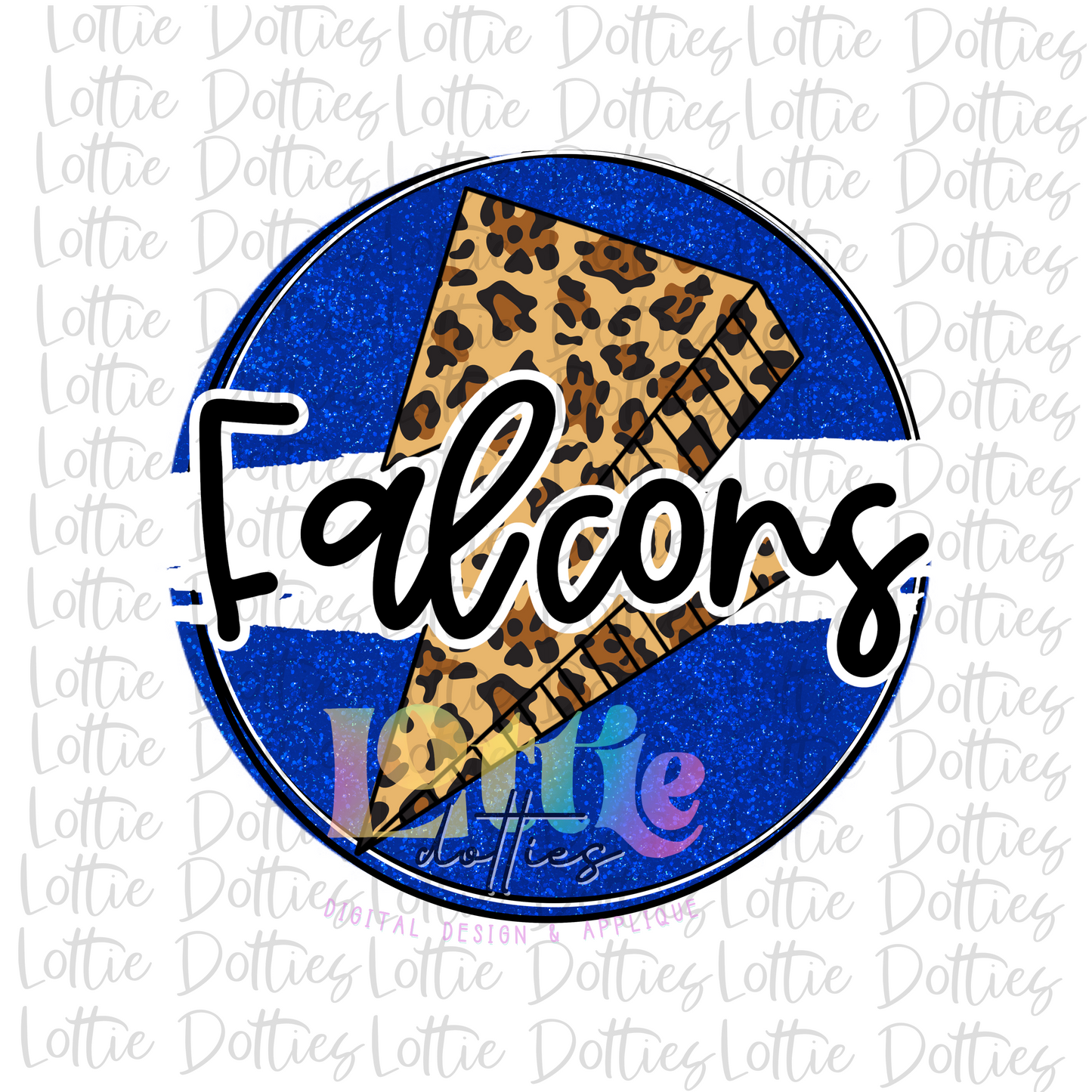 Falcons PNG - Falcons Circle - Sublimation Design - Digital Download - Royal and white