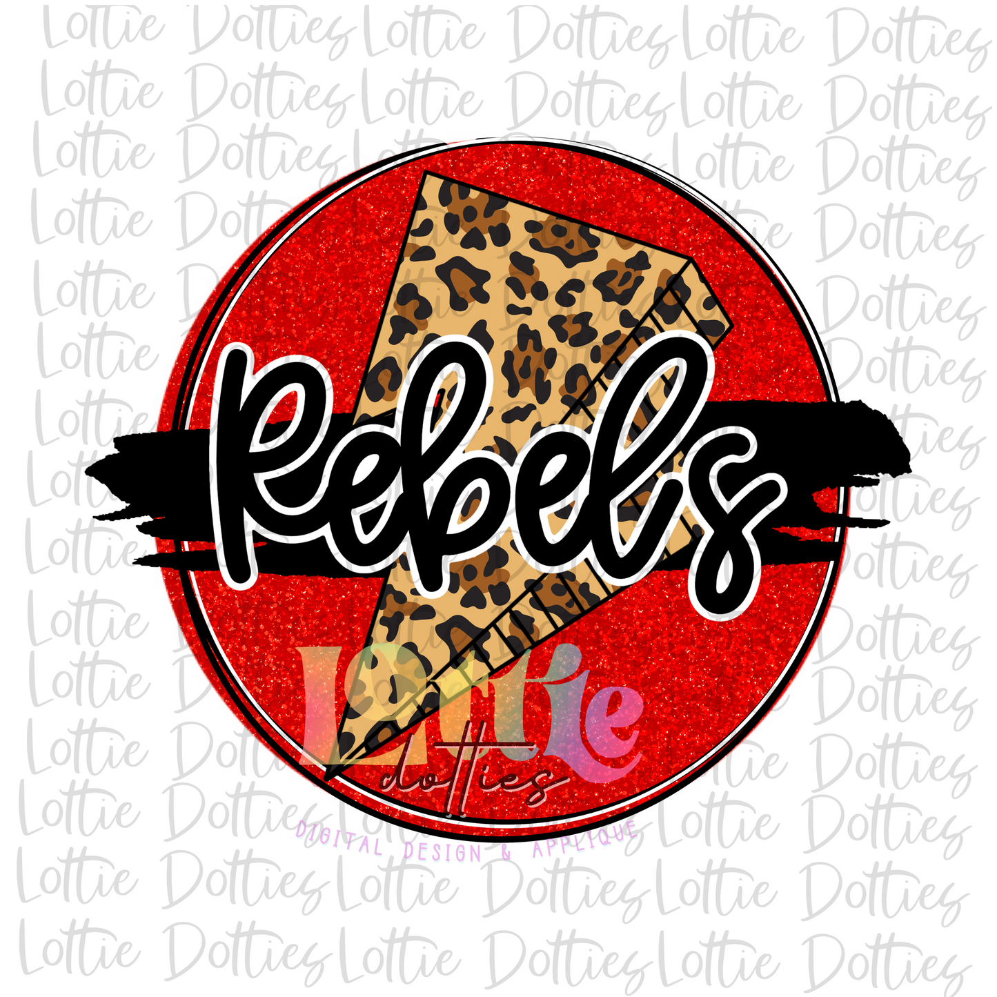 Rebels PNG - Rebels Circle - Sublimation Design - Digital Download - Red and Black