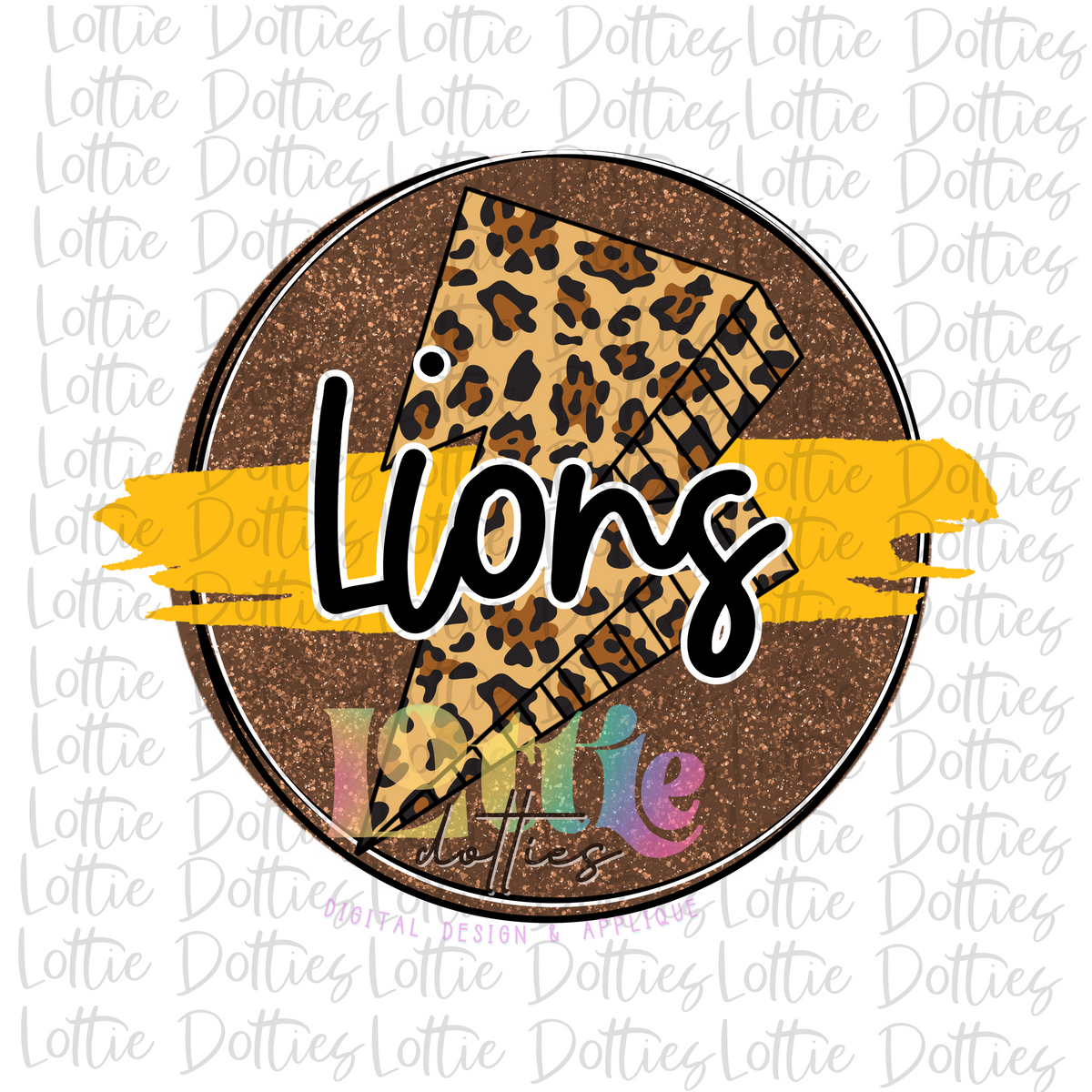 Lions Cirlce PNG - Lions Sublimation Design - Mascot