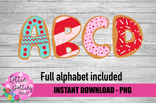 Oh Snap Gingerbread Cookies Alphabet - Alpha Pack - Alphabet Clipart - Instant Download  - Christmas Alpha Pack