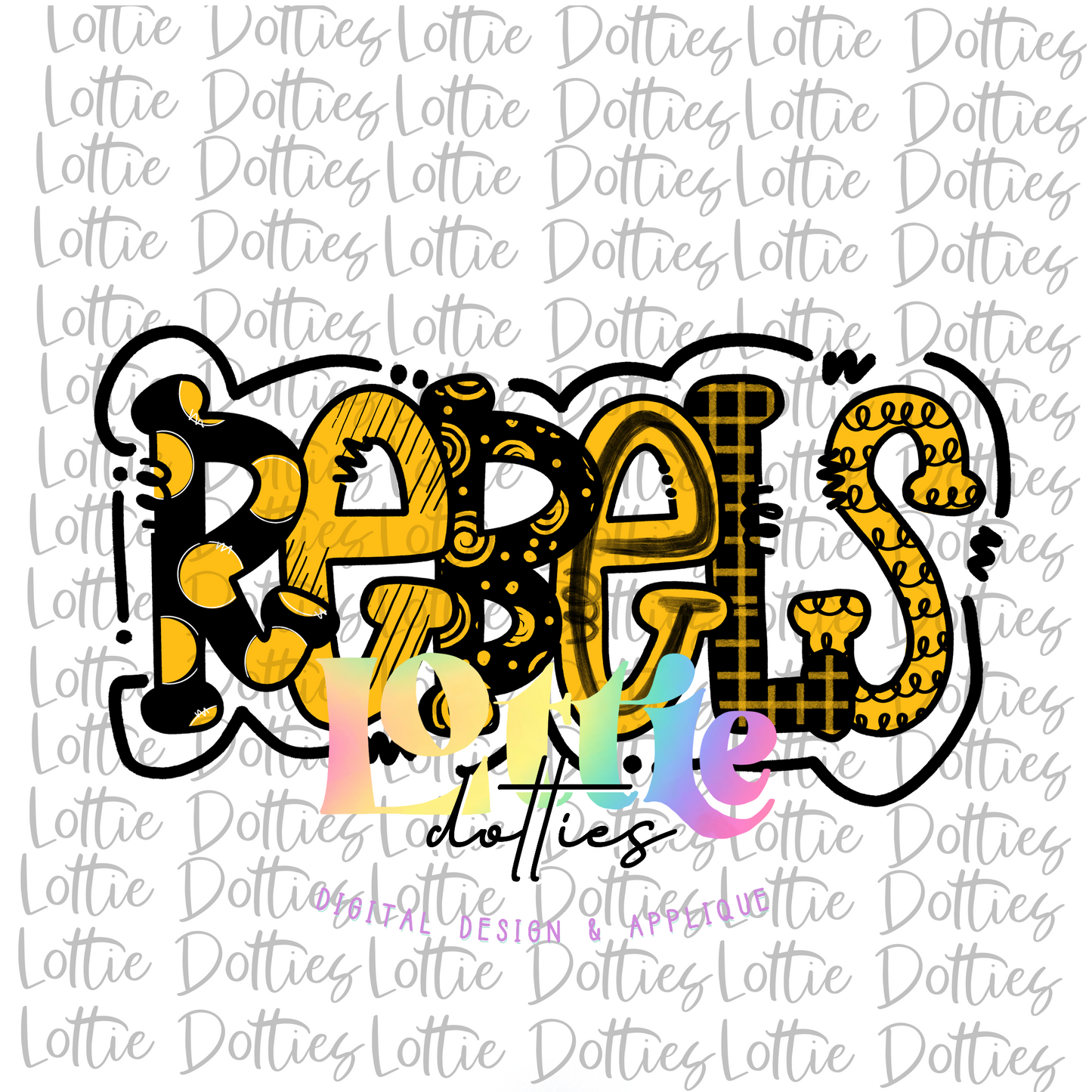 Rebels PNG - Rebels PNG- Digital Download - Rebels Sublimation - Black and Gold -Design