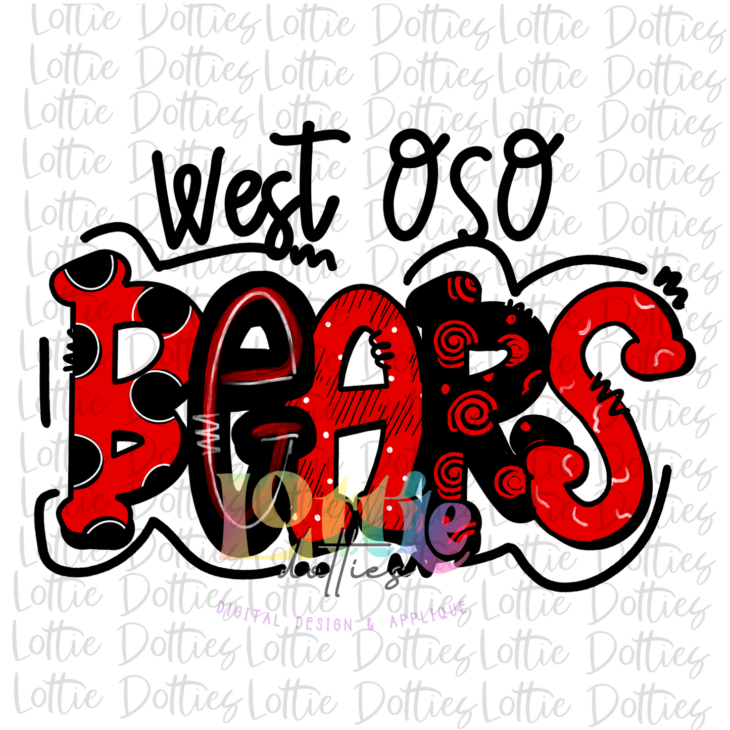 West OSO Bears PNG - Bears sublimation design - Digital Download