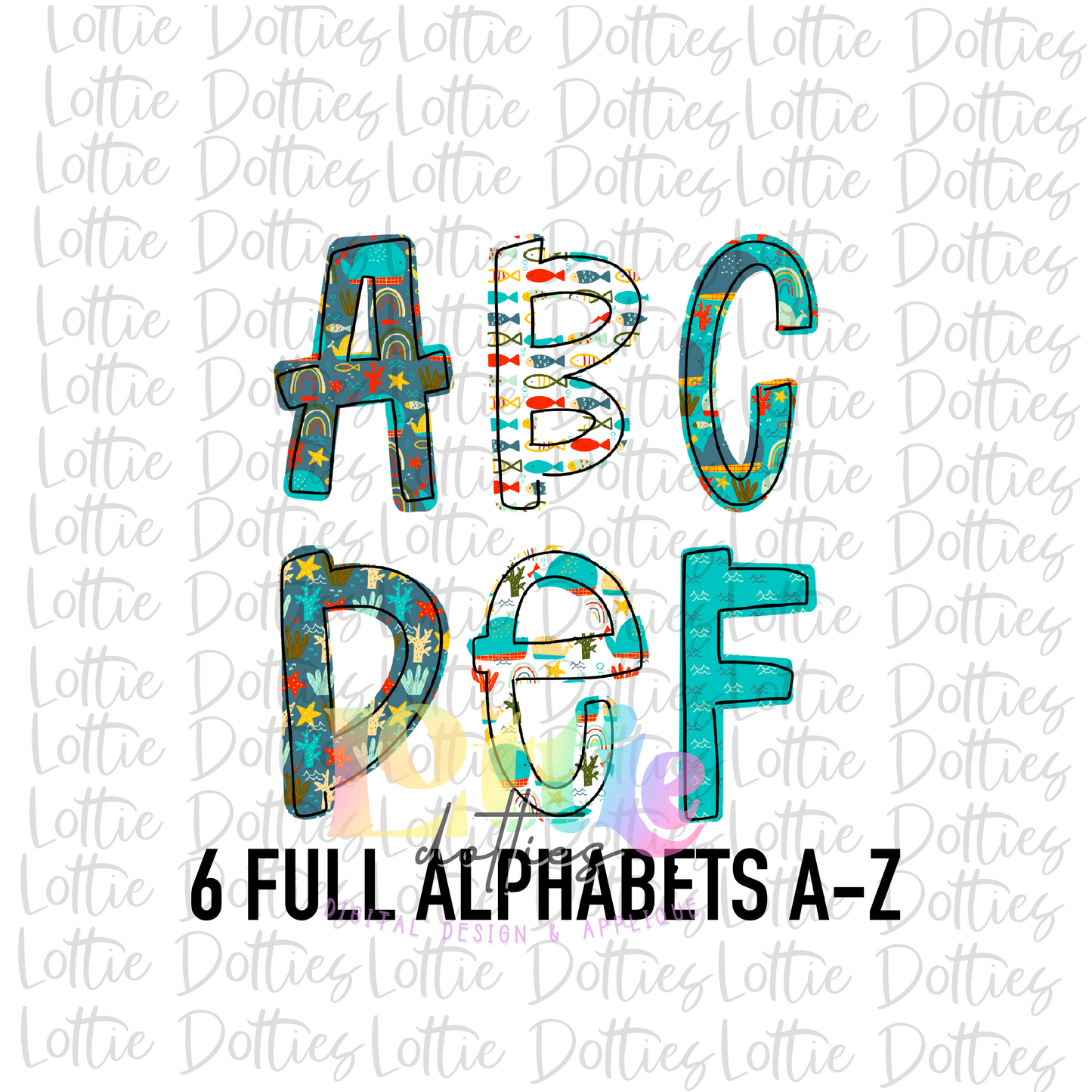 Whale of a Time Alpha - Alpha Pack - Alphabet Clipart - Instant Download - Alpha Pack
