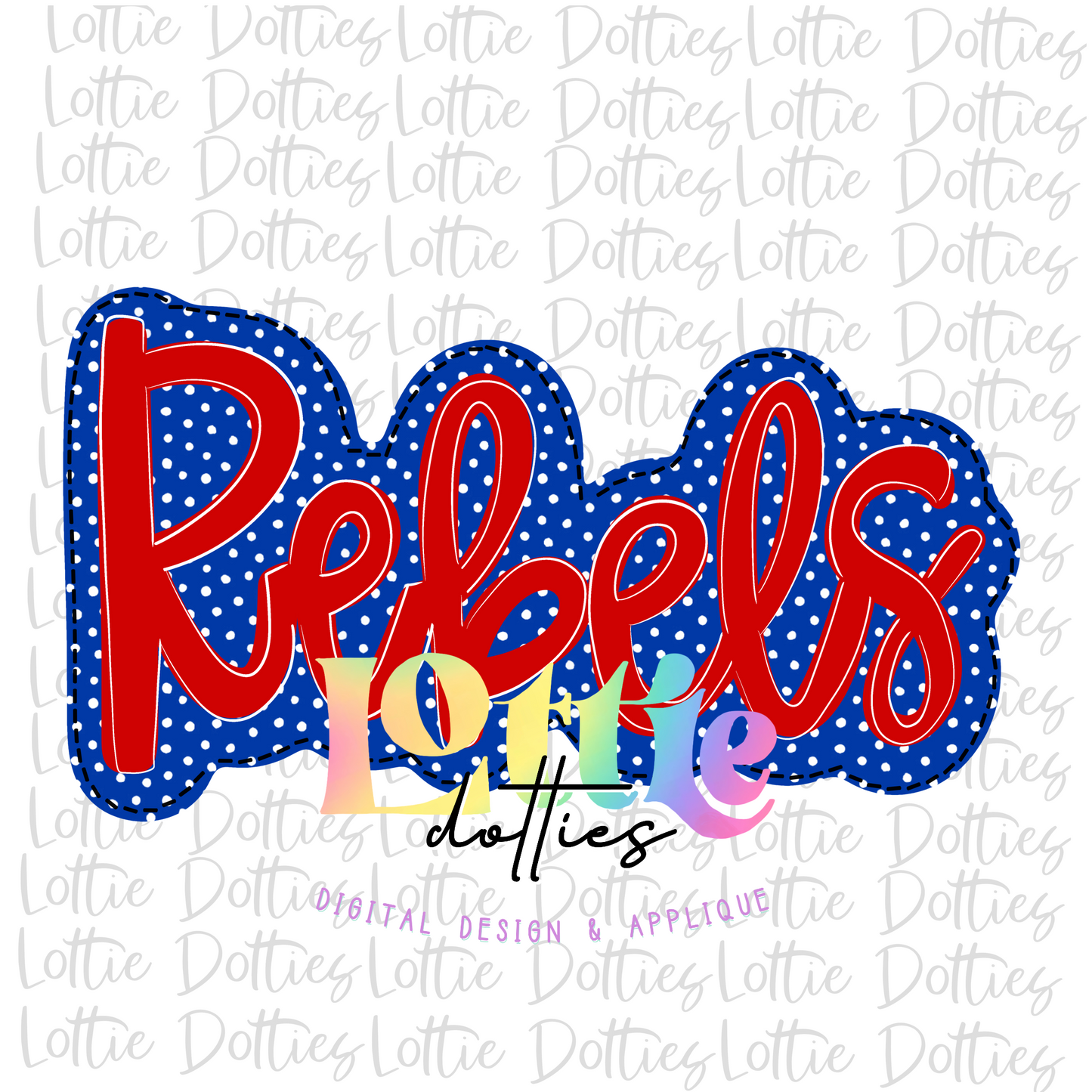 Rebels PNG - Digital Download - Rebels Sublimation Design Royal and Red