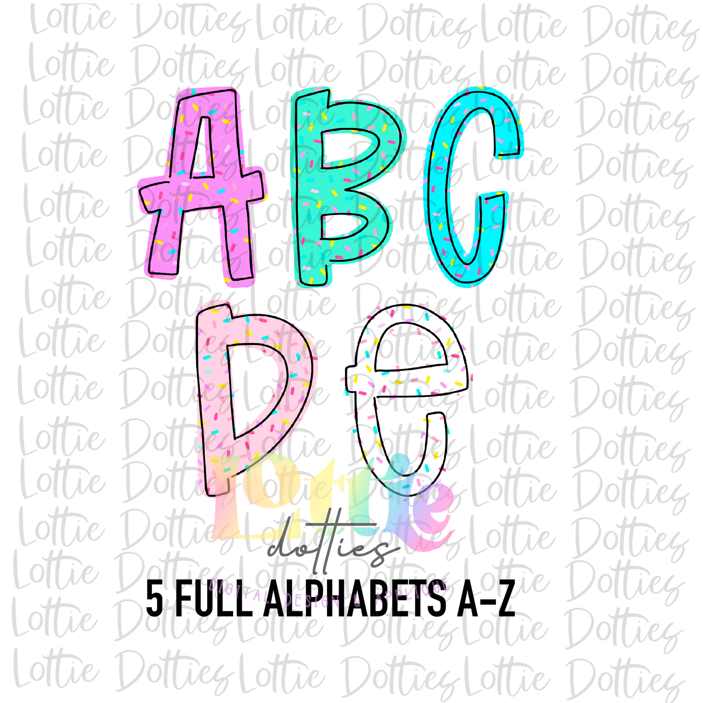 Sprinkles Alpha - Alpha Pack - Alphabet Clipart - Instant Download - Alpha Pack