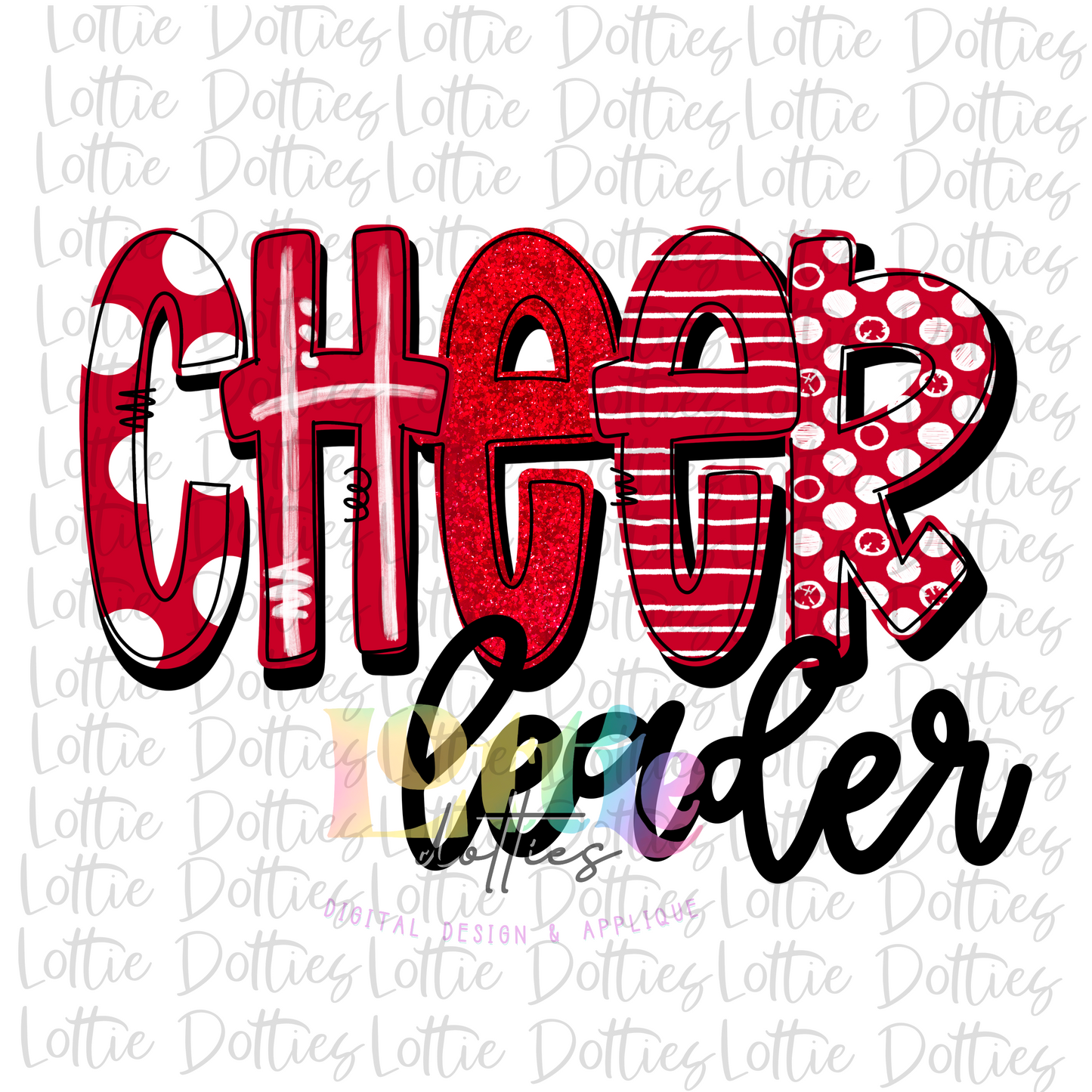 Cheer leader Png - Cheerleader Sublimation File - Cardinal and White - Instant download - Digital Download