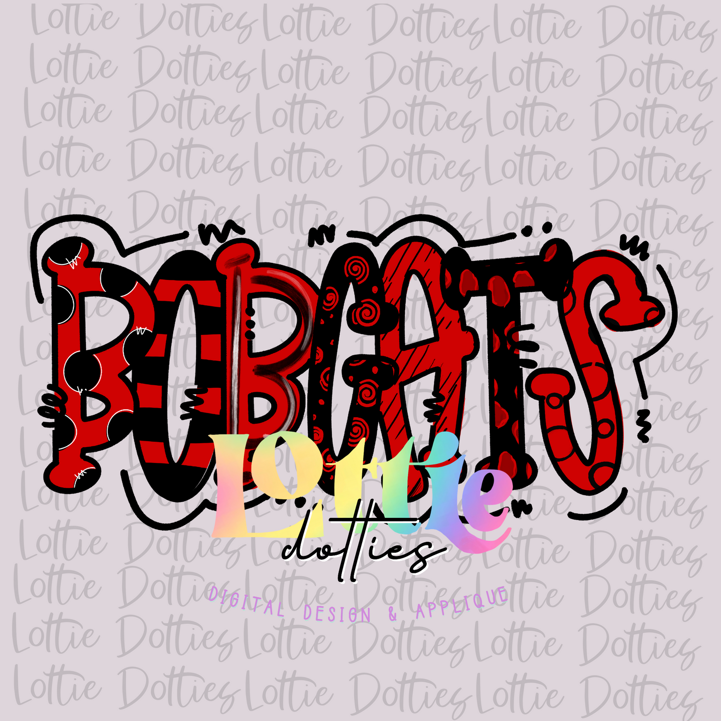 Bobcats PNG - Bobcats sublimation design - Digital Download - Red Black and White