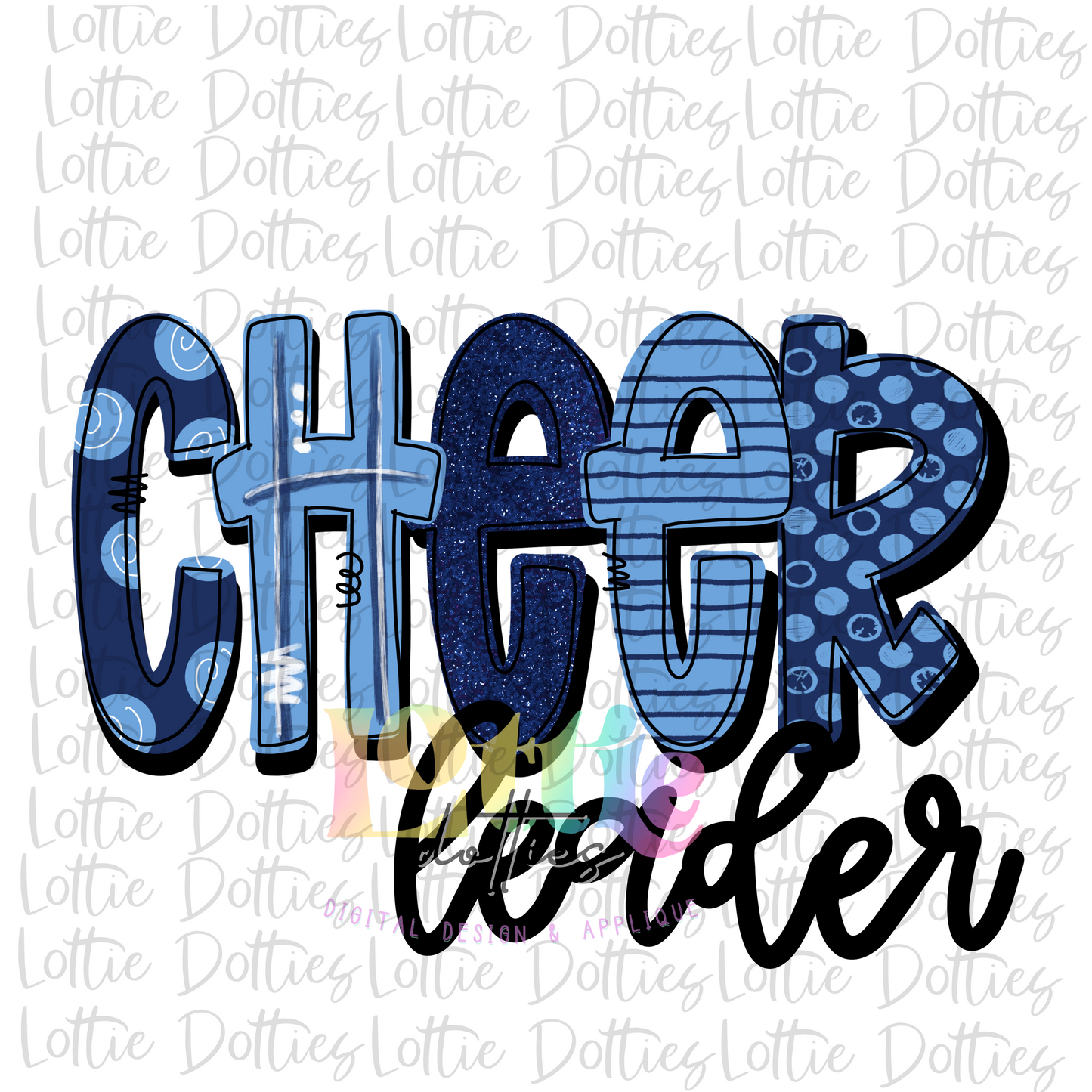 Cheer leader Png - Cheerleader Sublimation File - Navy and blue - Instant download - Digital Download