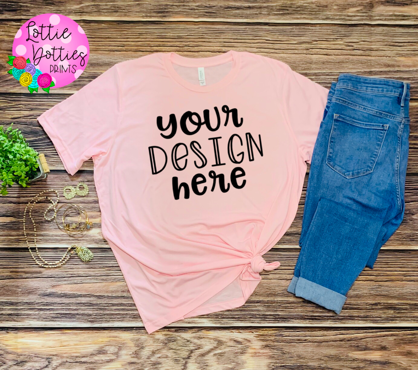 Bella Canvas Mock Up - Tshirt Mock Up - Pink Shirt Mock Up - Digital Download