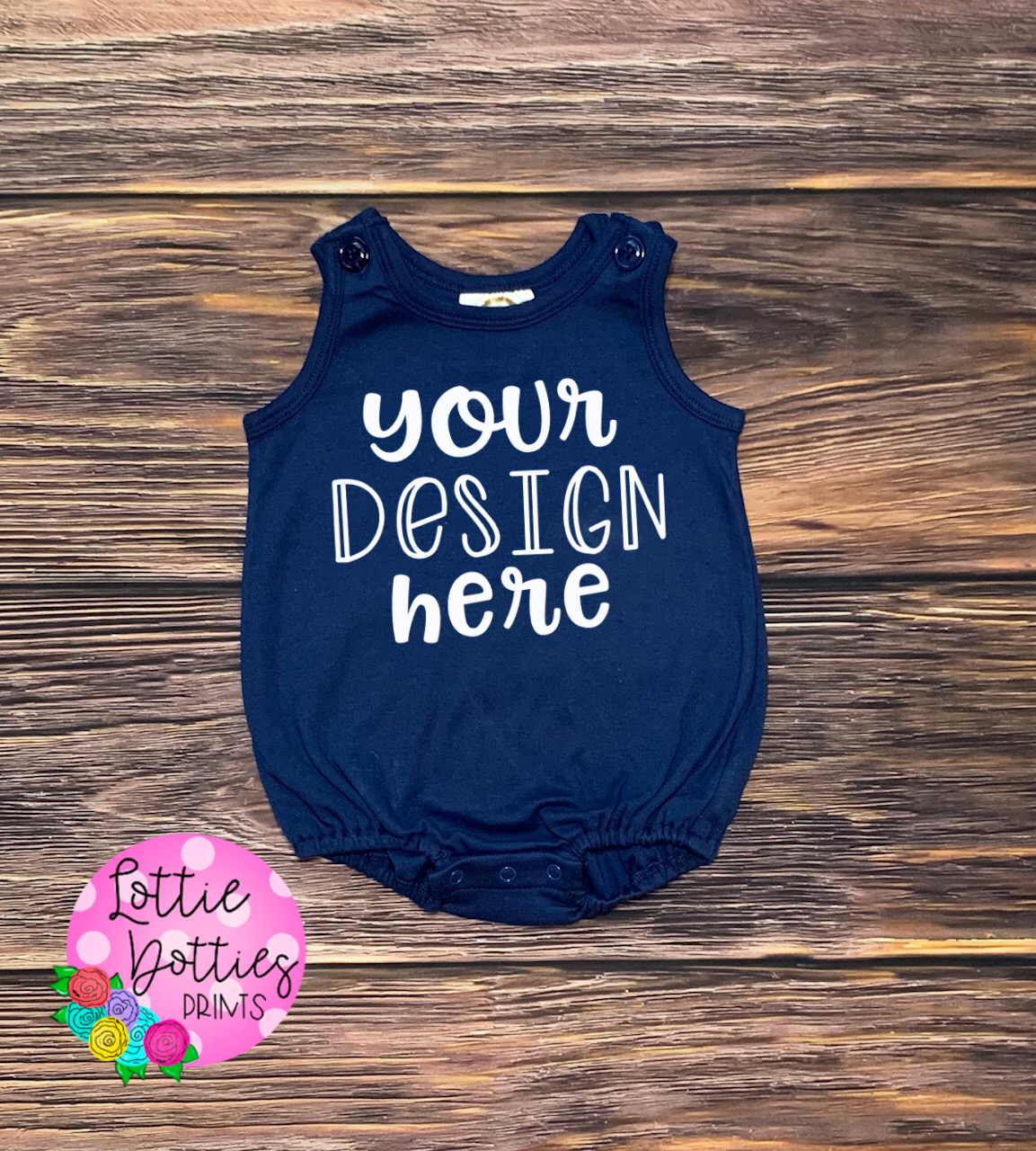 Baby Mock Up - Blanks Boutique - Navy Unisex Bubble Mock Up - Digital Download
