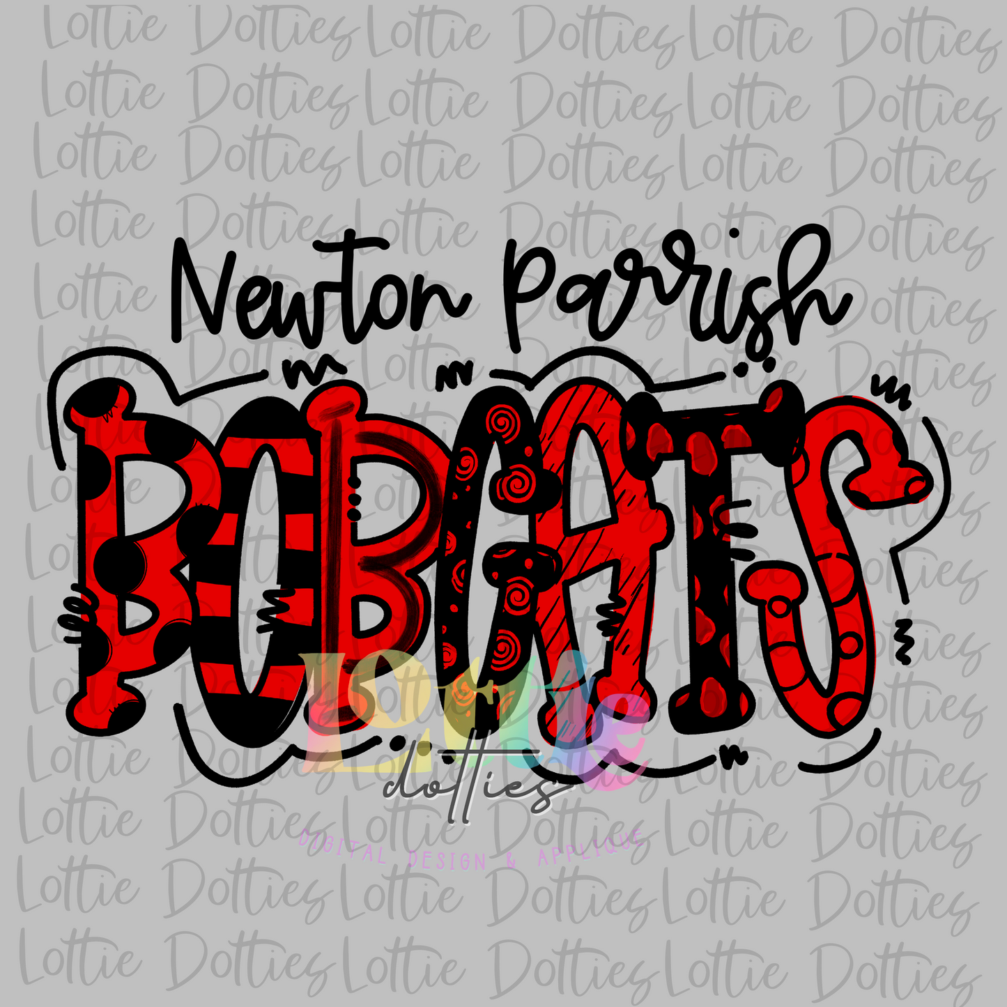 Newton Parrish Bobcats PNG - Bobcats sublimation design - Digital Download