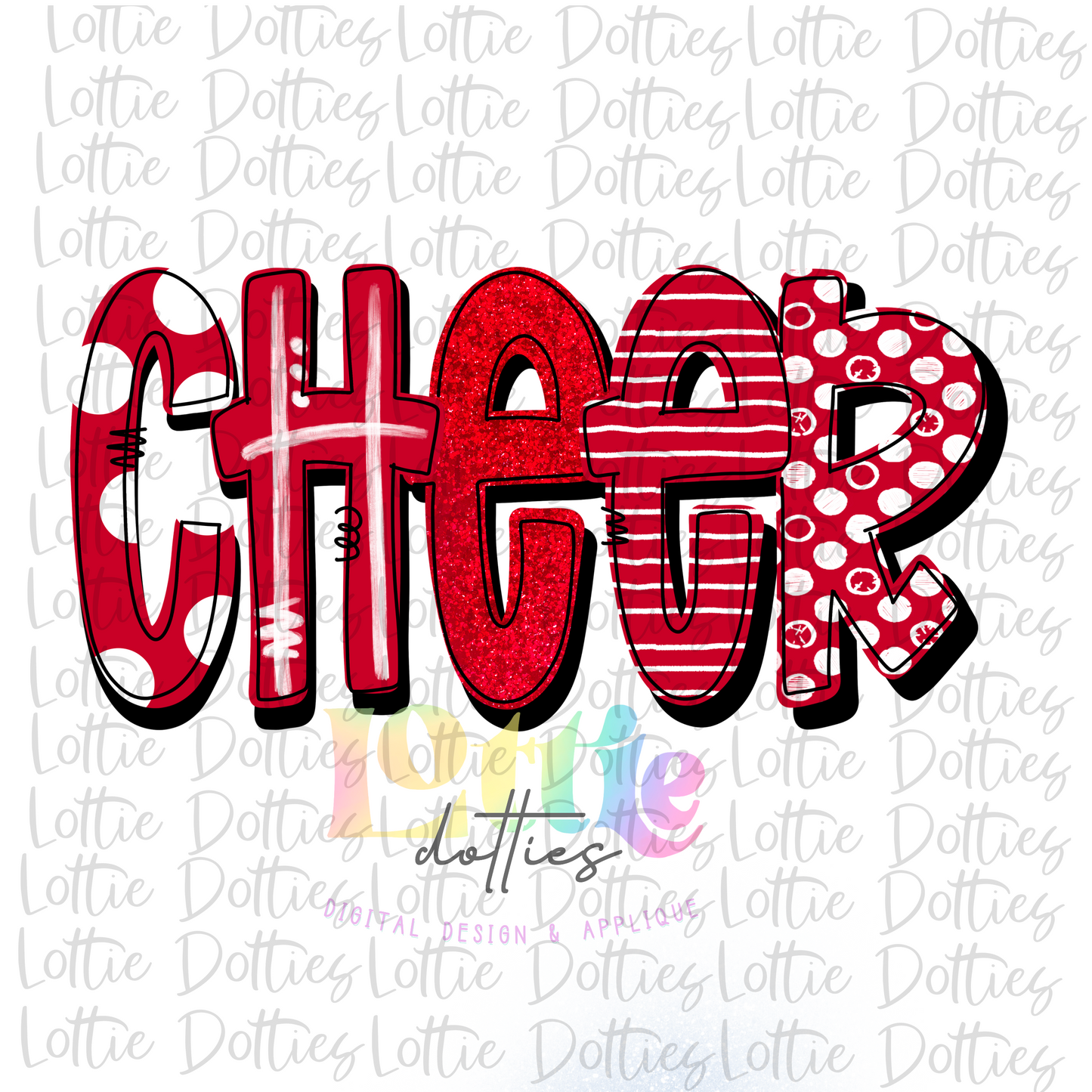 Cheer Png - Cheerleader Sublimation File - Cardinal and White - Instant download - Digital Download