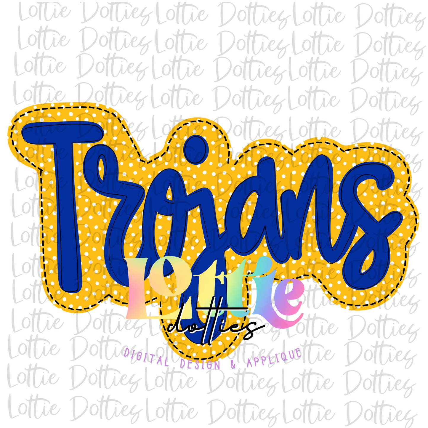 Trojans PNG - Trojans sublimation design - Digital Download - Gold and Blue