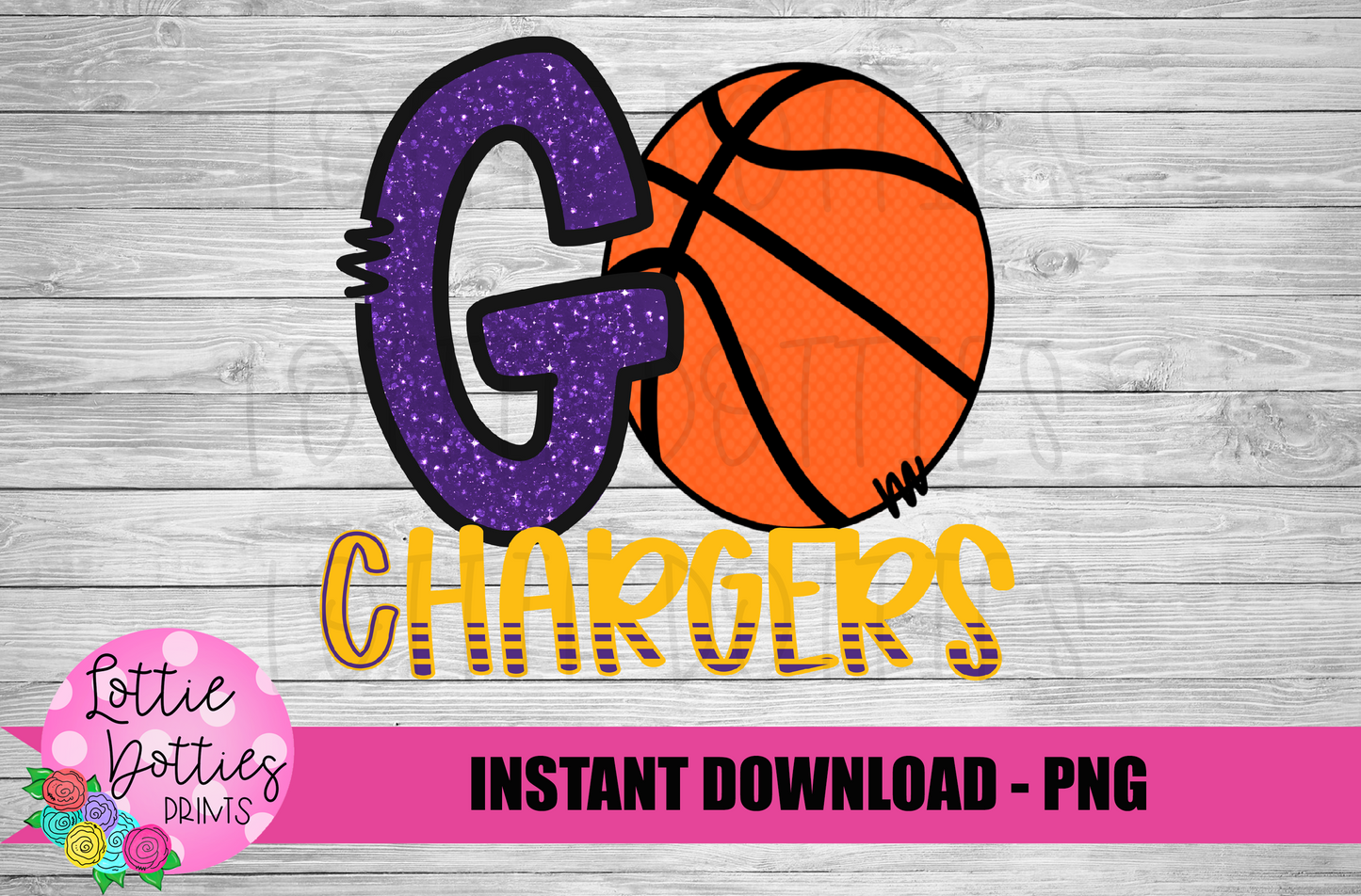 Go Chargers PNG - Chargers sublimation design - Digital Download