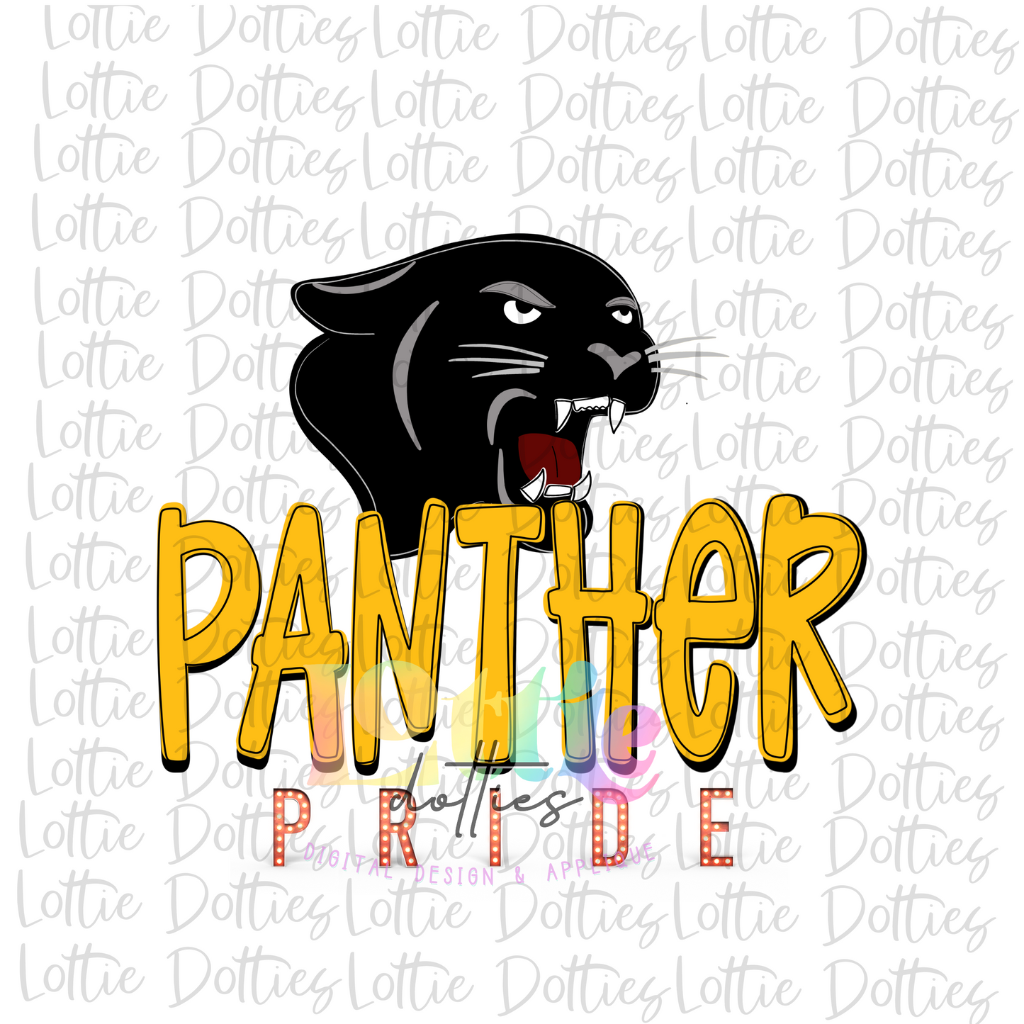 Panthers Black and Gold PNG - Panthers Sublimation design - Digital Download