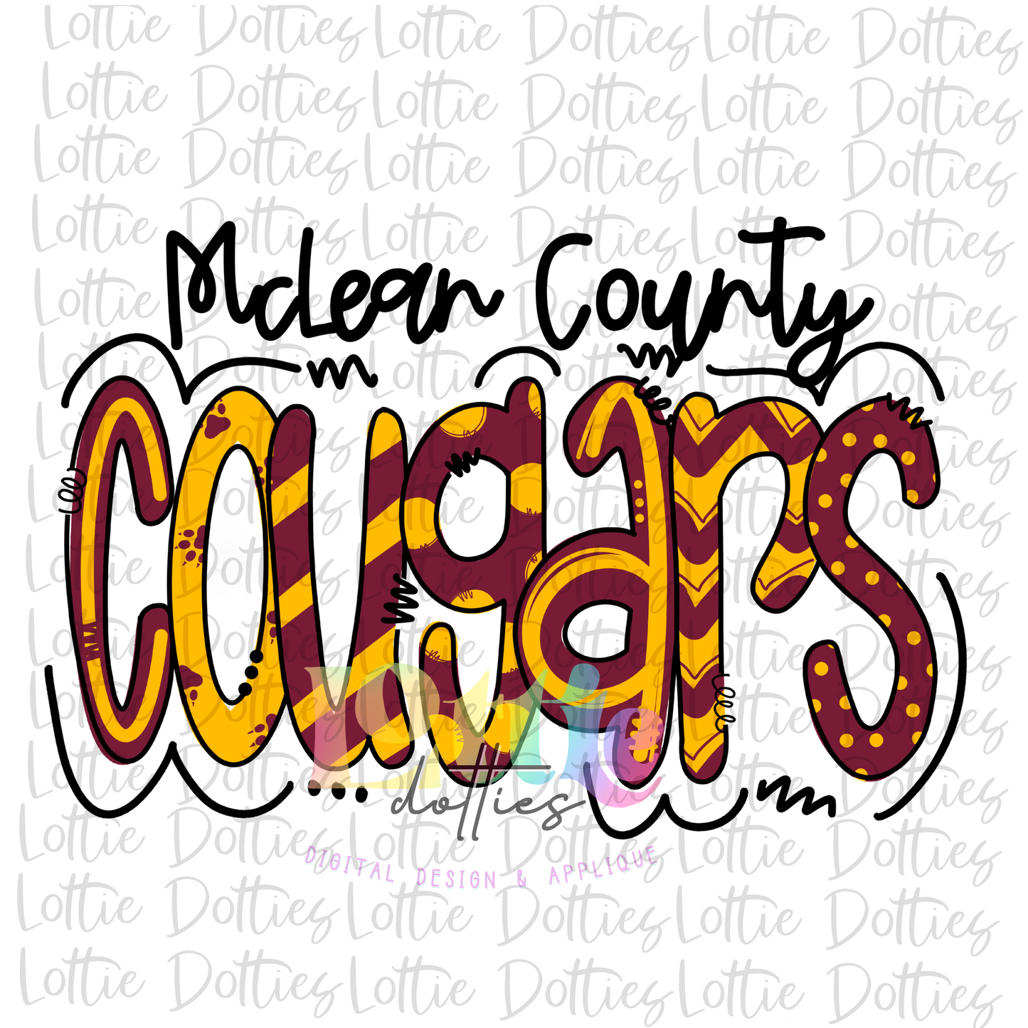 McLean County Cougars Png - Sublimation Design - Cougars Sublimation- Digital Download