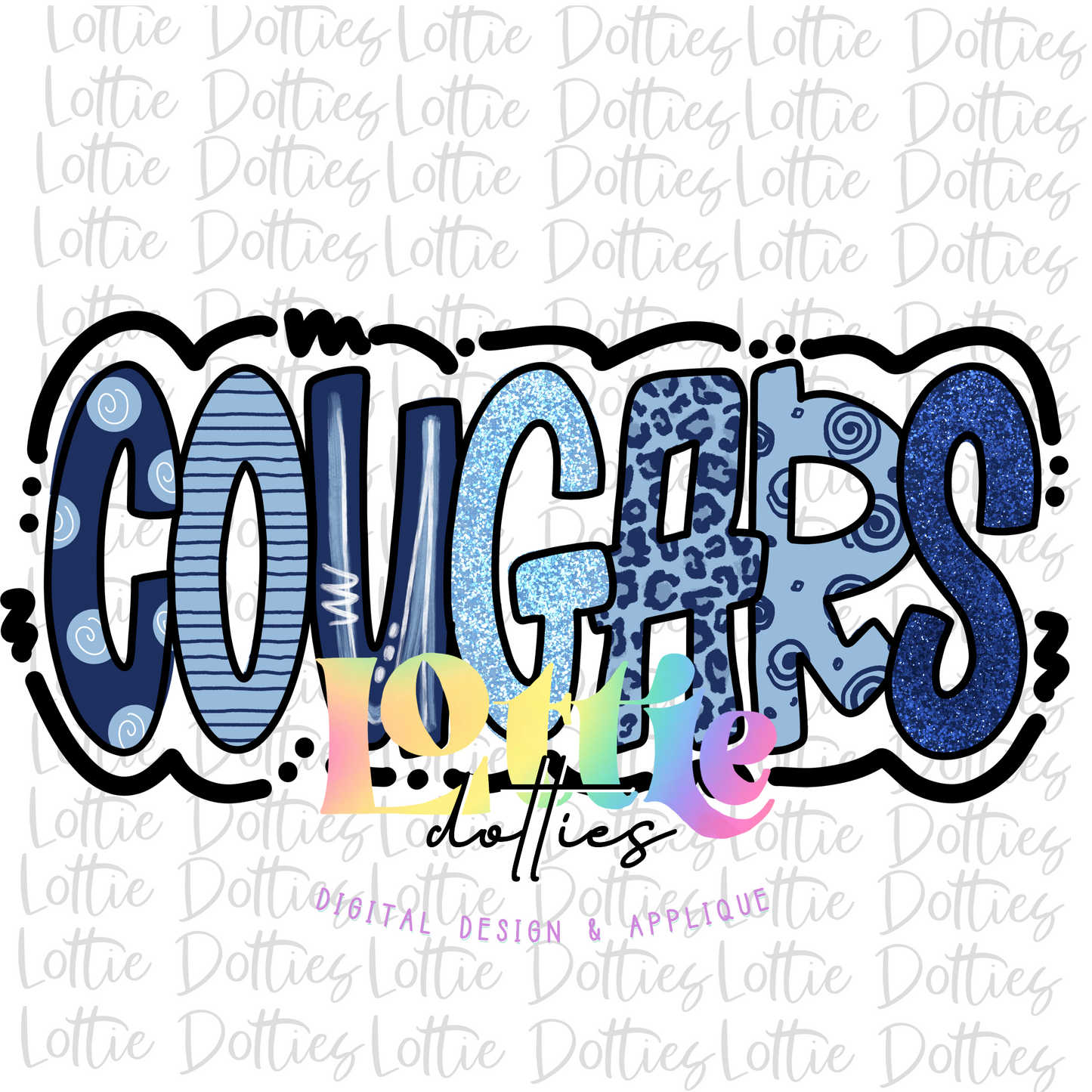 Cougars Png - Cougars Sublimation- Digital Download Navy and Carolina Blue