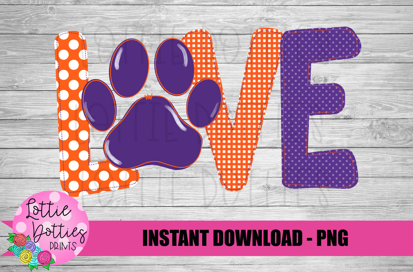 Love Paw PNG - Tigers PNG - Instant Download - Digital Download - Tigers Sublimation Design