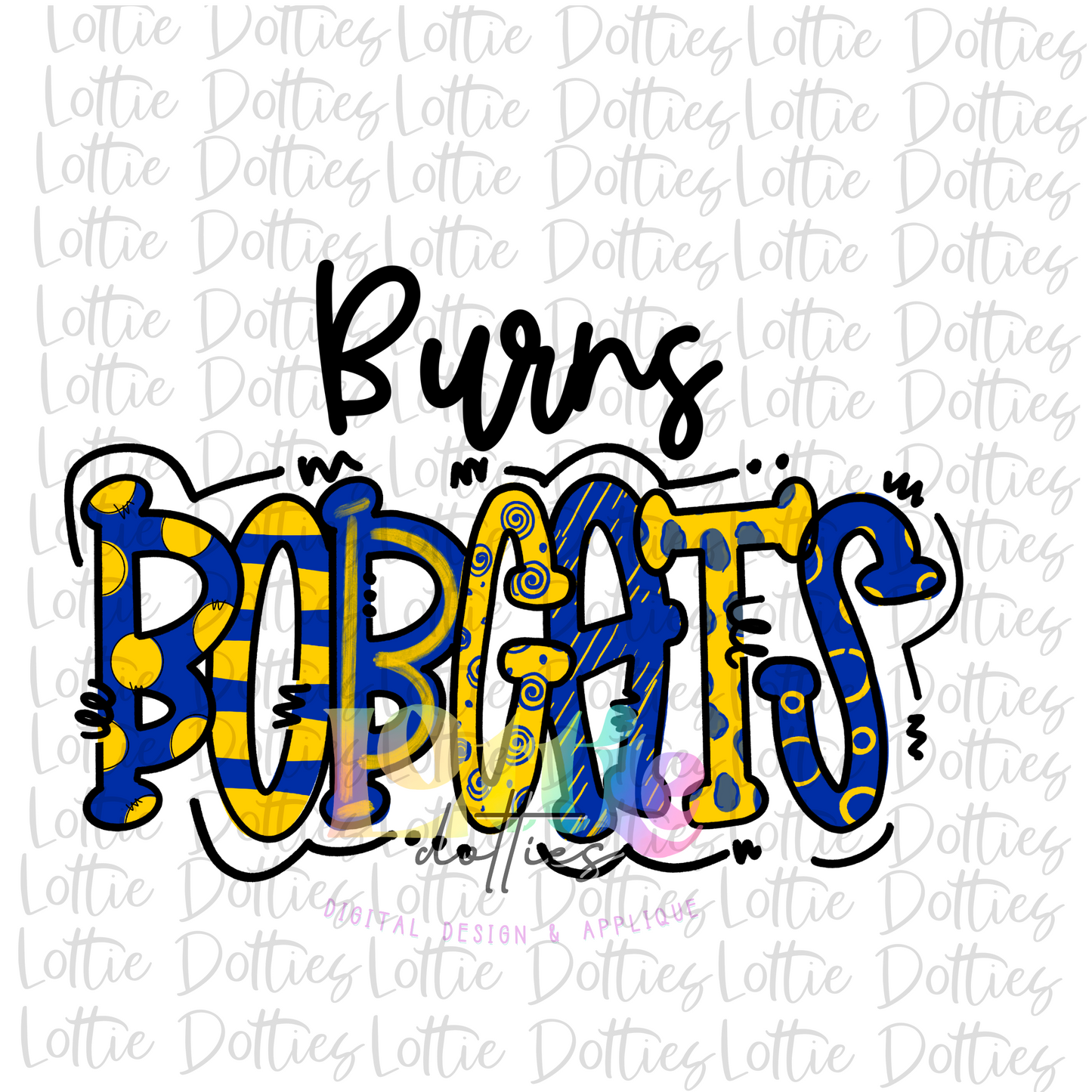 Burns Bobcats PNG - Bobcats sublimation design - Digital Download