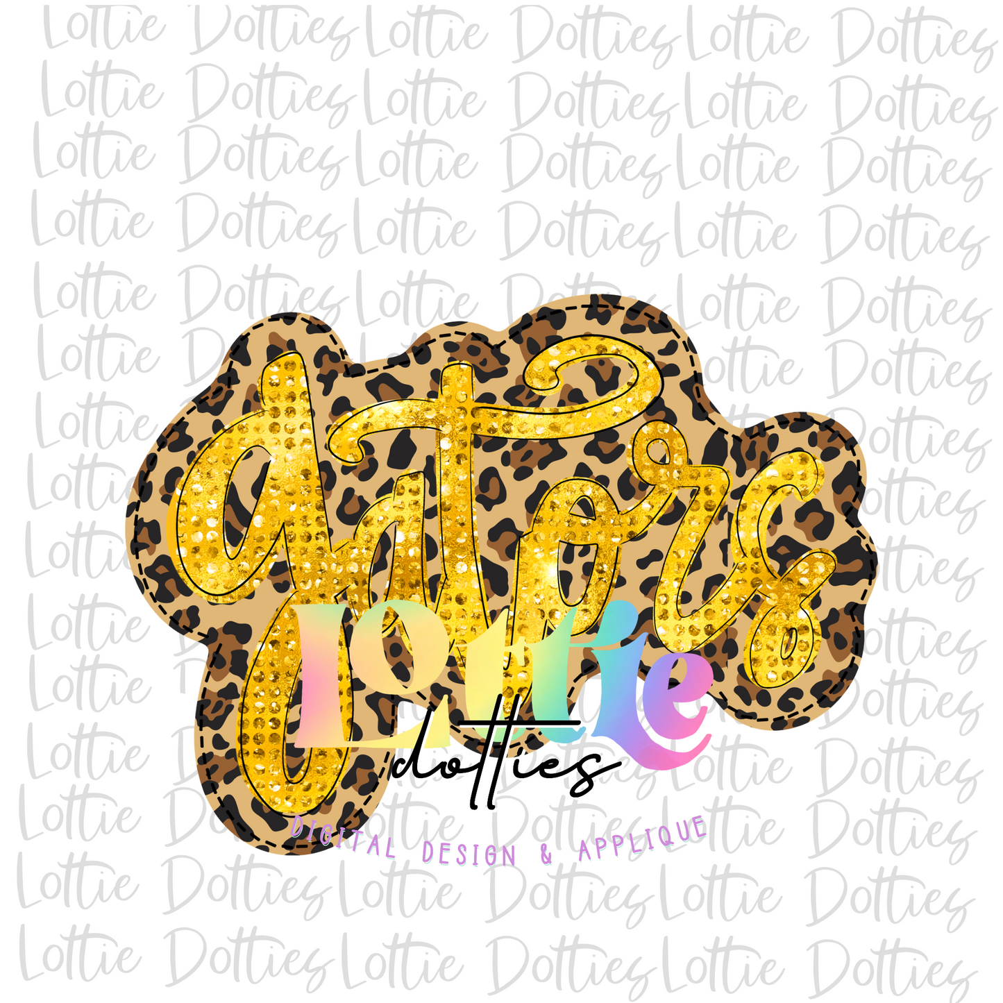 Gators PNG - Digital Download - Sublimation Design - Leopard and Gold Glitter