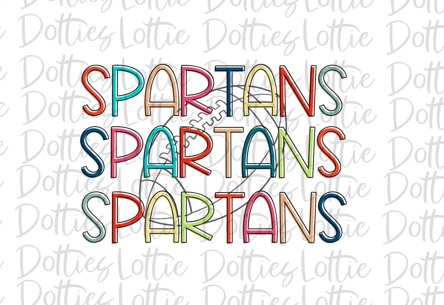 Spartans Football - PNG - Football - Sublimation design - Digital Download