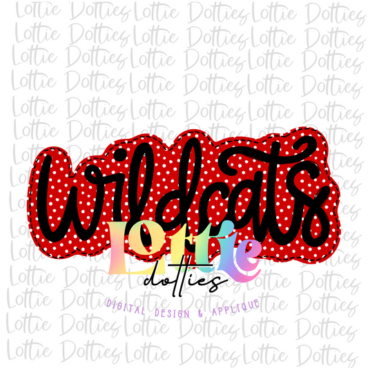 Wildcats  PNG - Wildcats sublimation design - Digital Download Red and Black