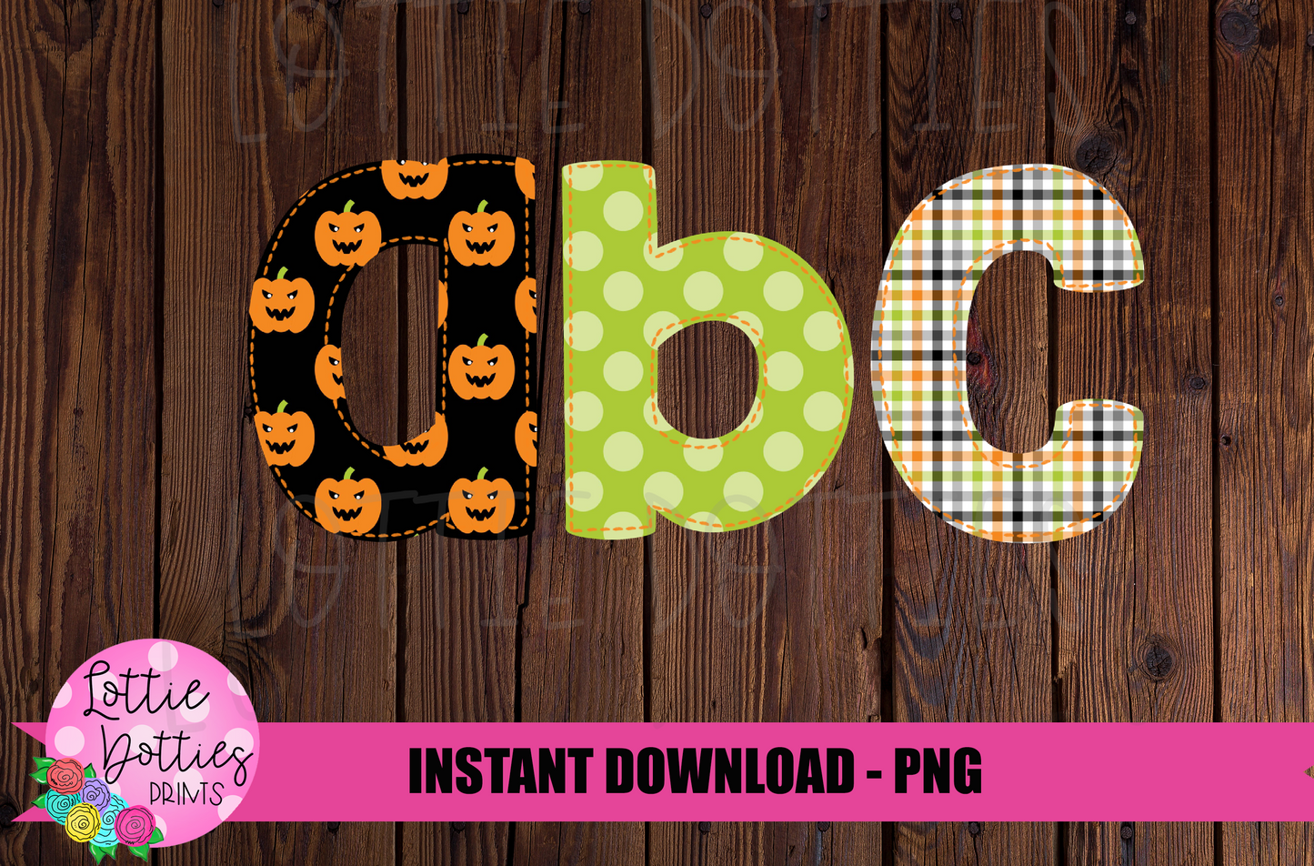 Halloween Faux Applique Alphabet - Alpha Pack - Alphabet Clipart - Instant Download - Boy Alpha Pack
