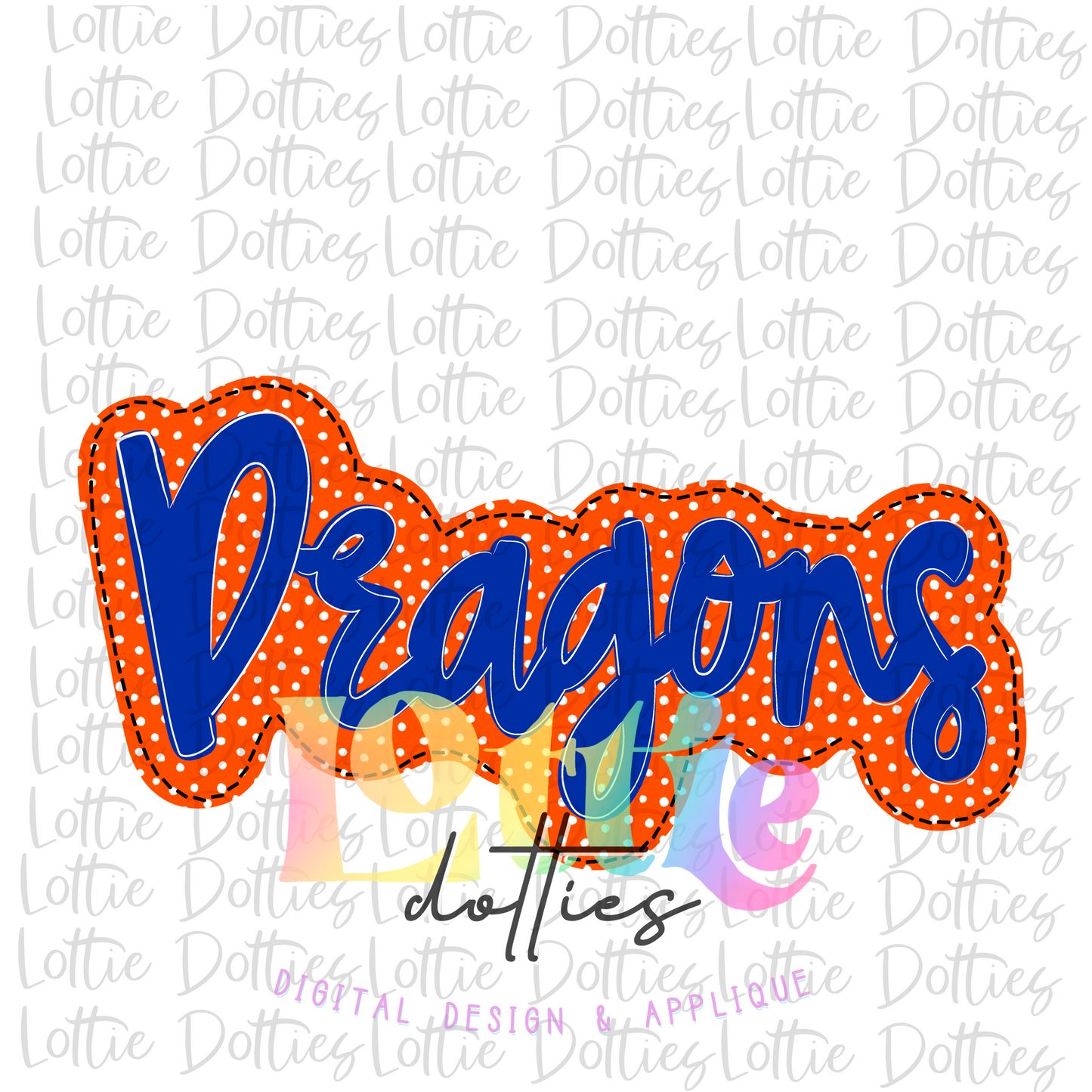 Dragons PNG - Digital Download - Dragons Sublimation - Royal and Orange