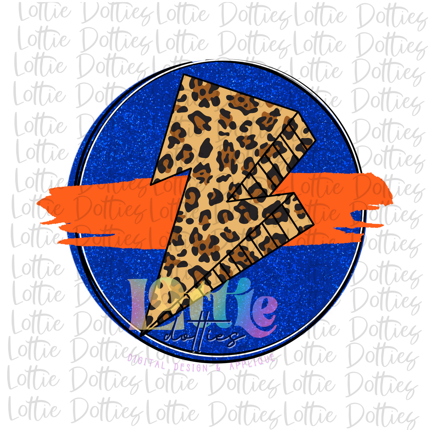 Royal and Orange Circle Design PNG - Royal and Orange - Digital Download