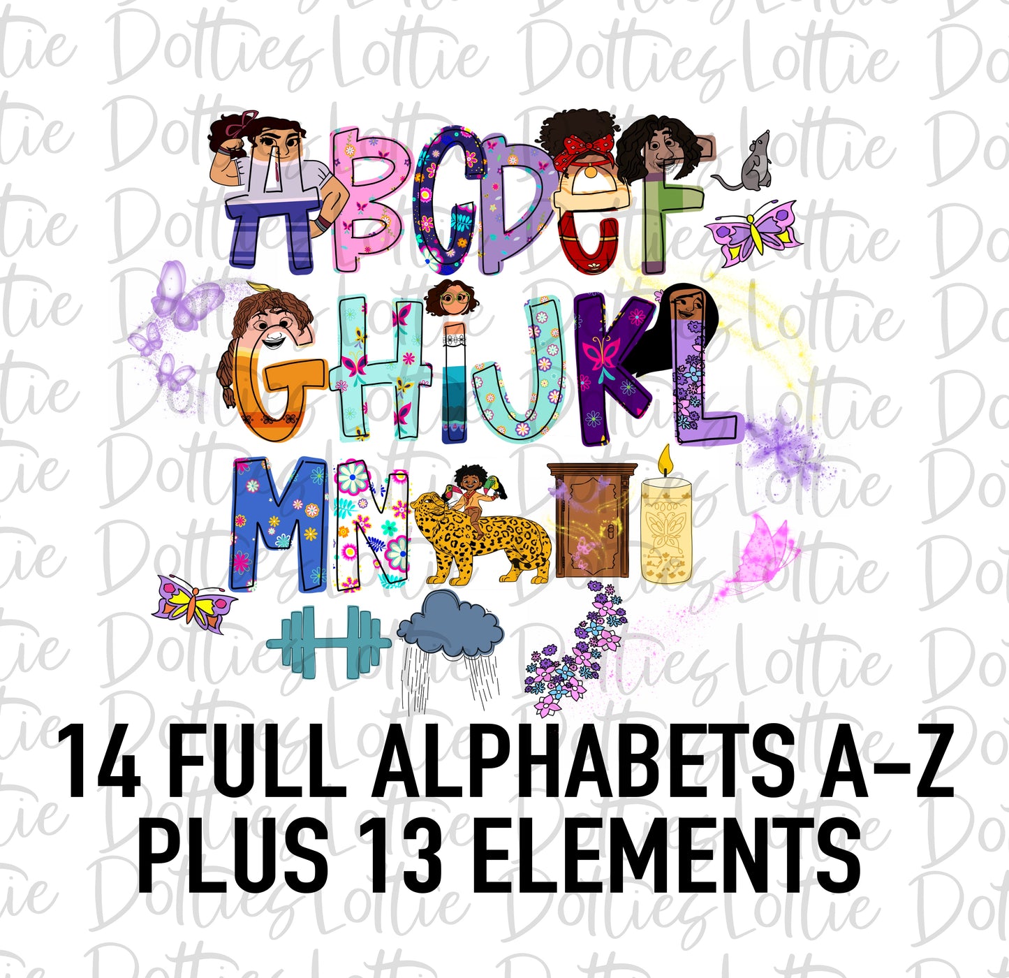 Magic Powers Inspired Alphabet - Alpha Pack - Alphabet Clipart - Instant Download - Alpha Pack